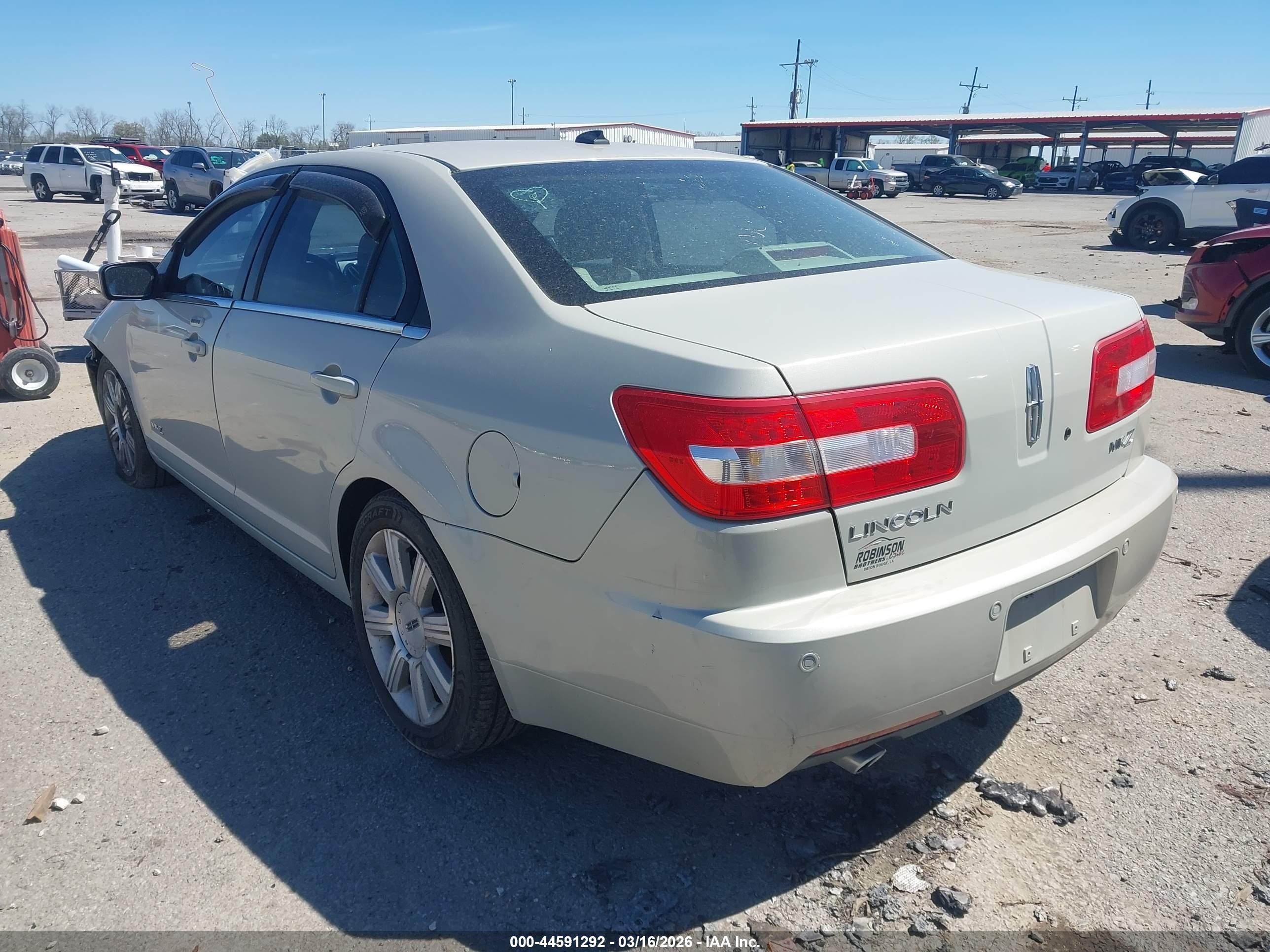 2008 Lincoln Mkz   Beige vin: 3LNHM26T78R651265