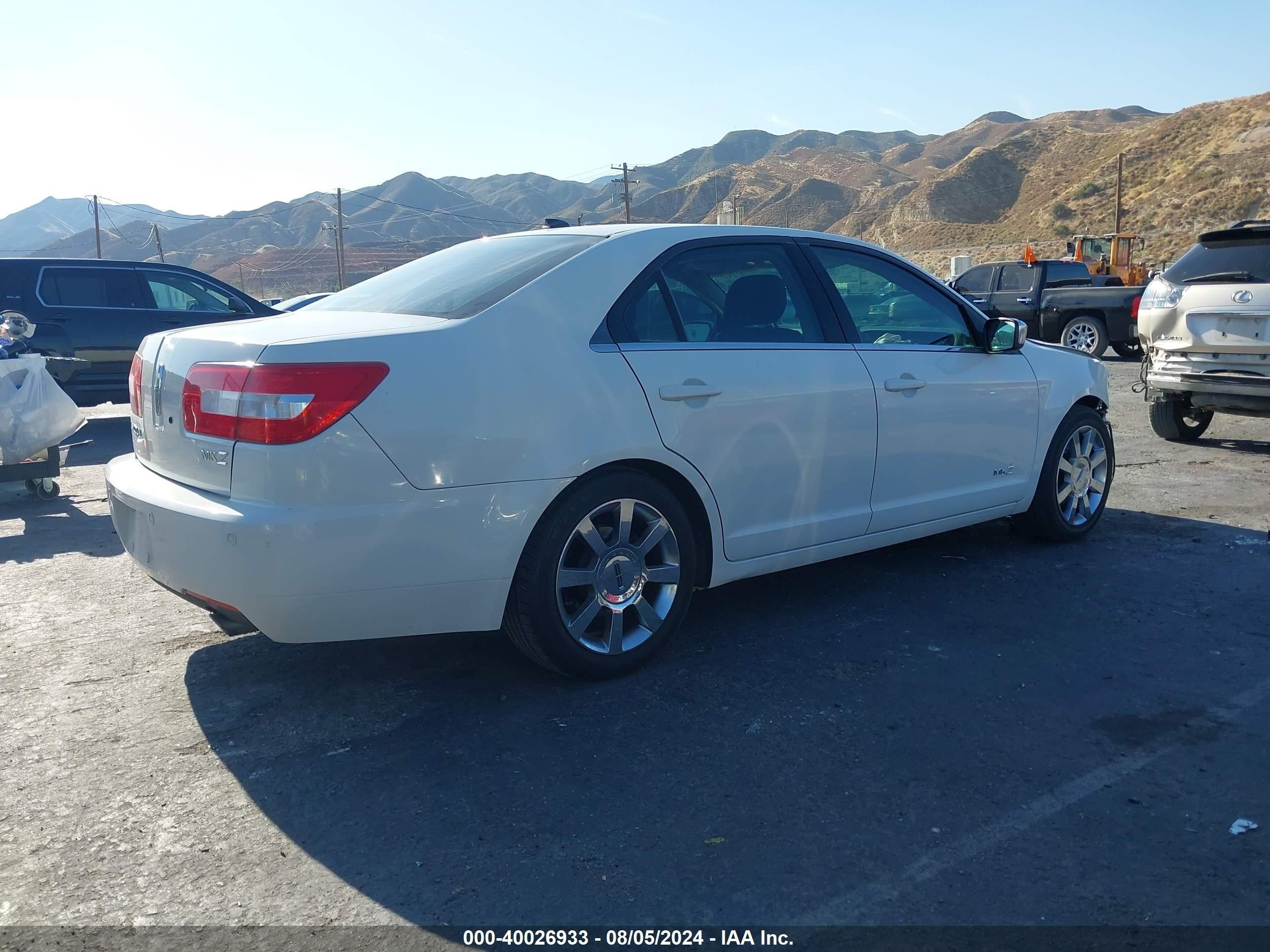 2008 Lincoln Mkz White vin: 3LNHM26T78R660256
