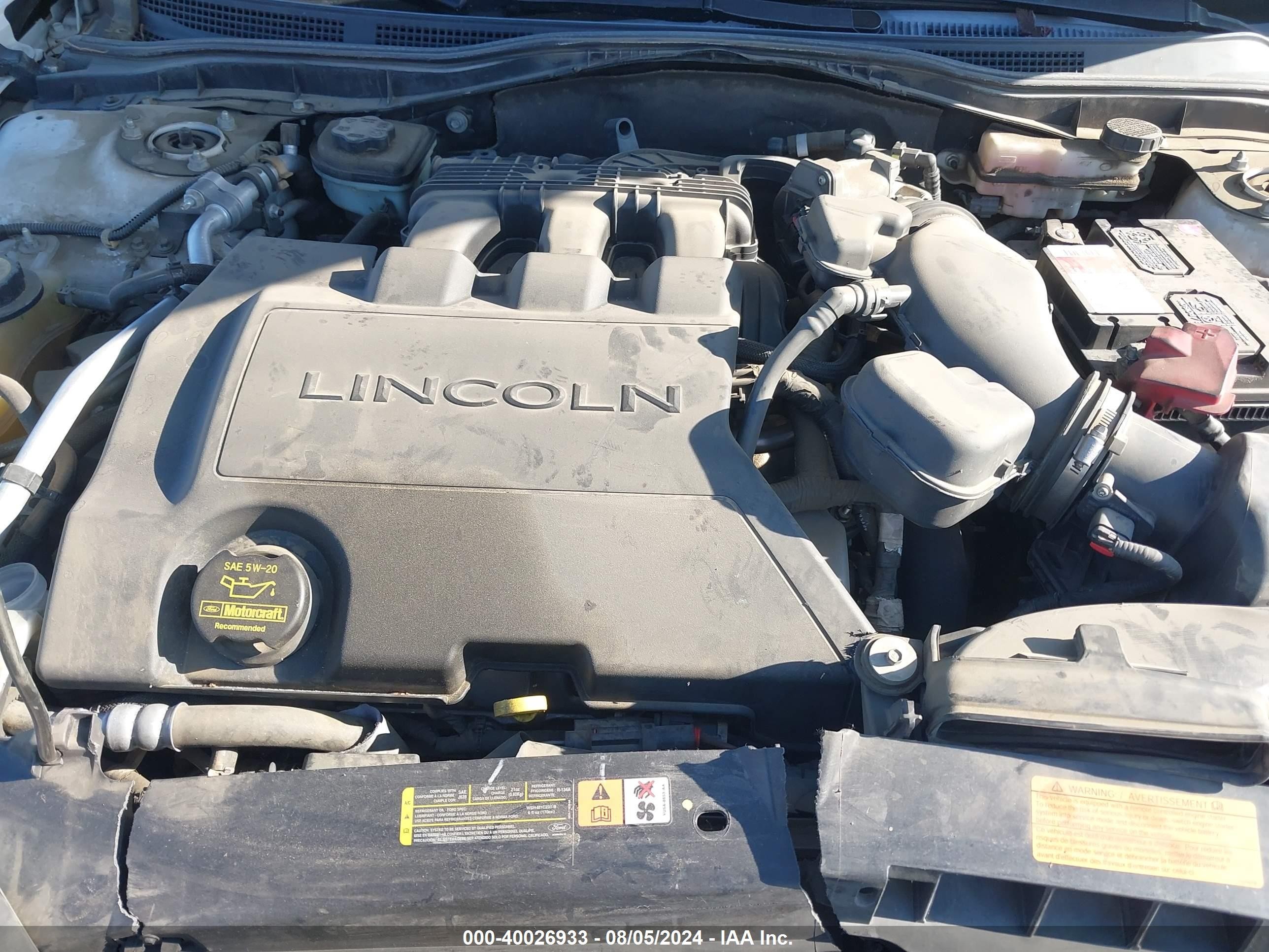2008 Lincoln Mkz White vin: 3LNHM26T78R660256