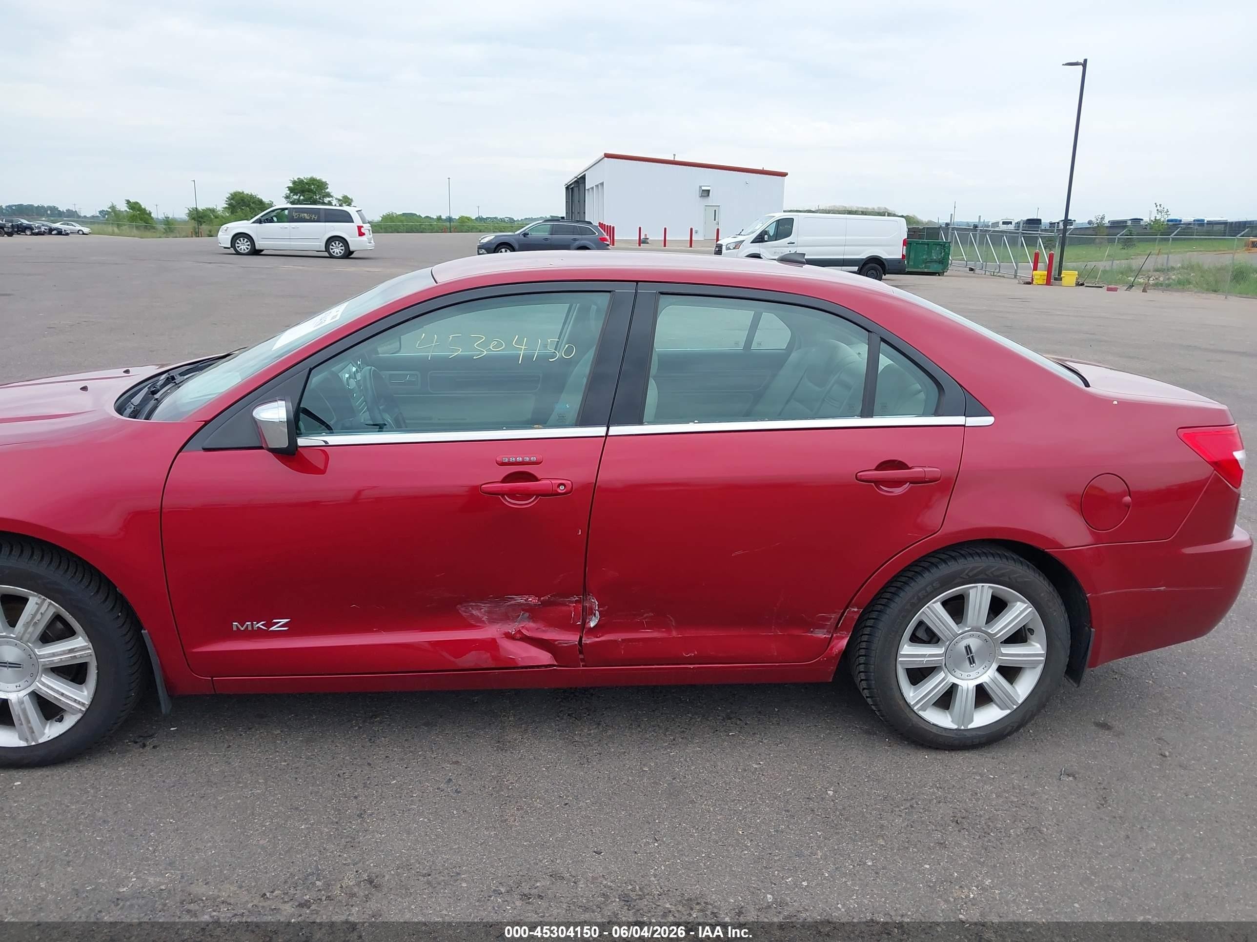 2008 Lincoln Mkz   Red vin: 3LNHM26T78R667854