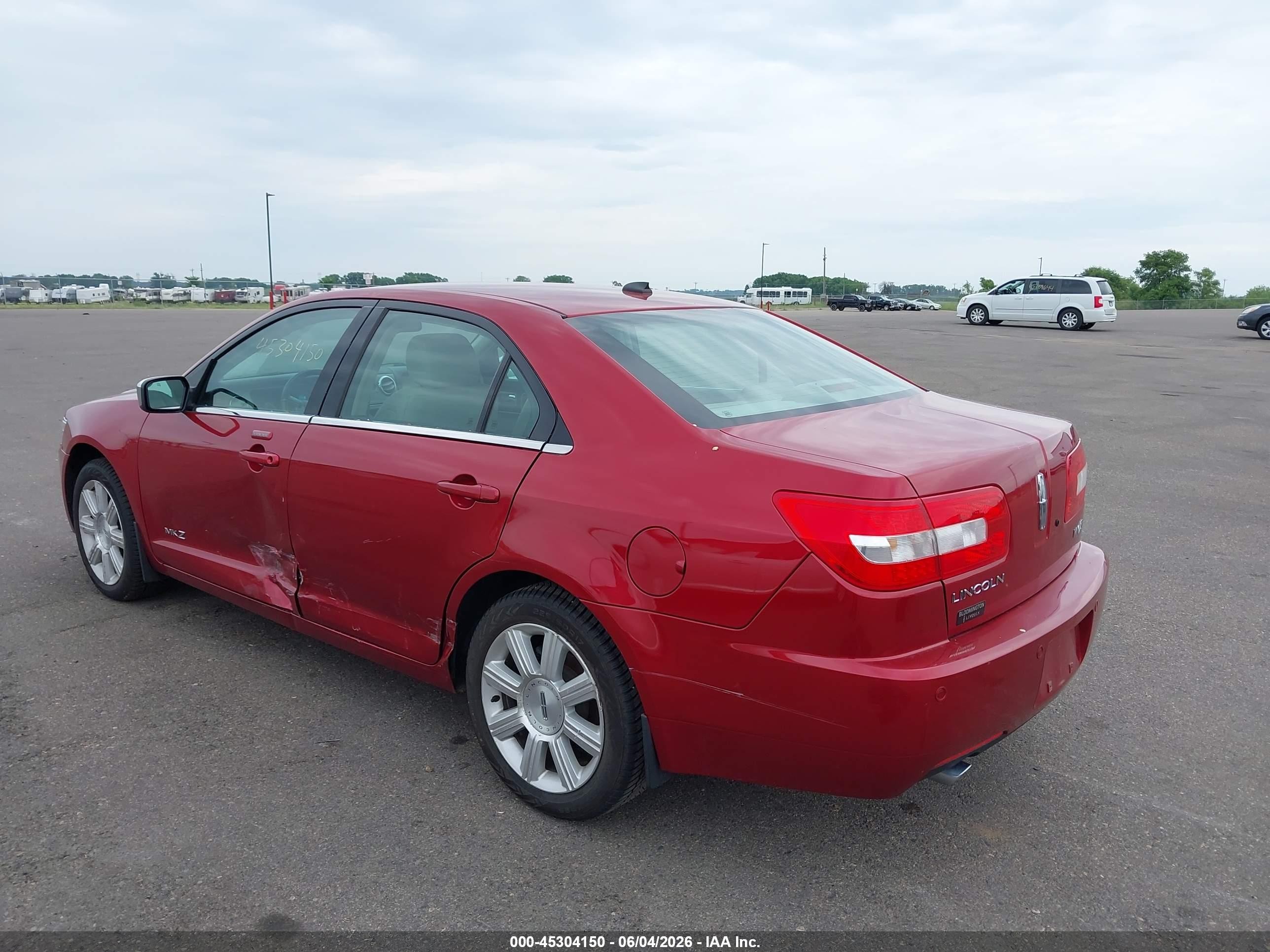 2008 Lincoln Mkz   Red vin: 3LNHM26T78R667854