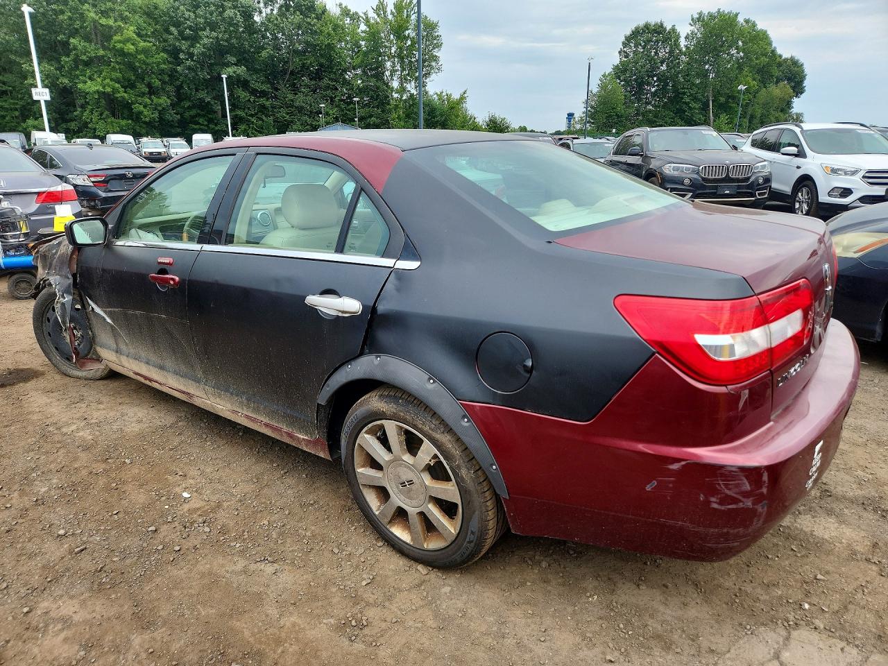 2007 Lincoln Mkz Burgundy vin: 3LNHM26T87R616474