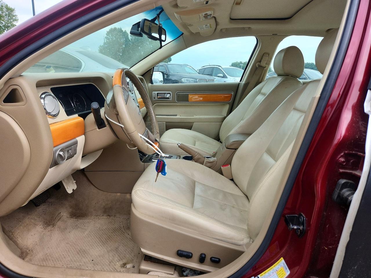 2007 Lincoln Mkz Burgundy vin: 3LNHM26T87R616474