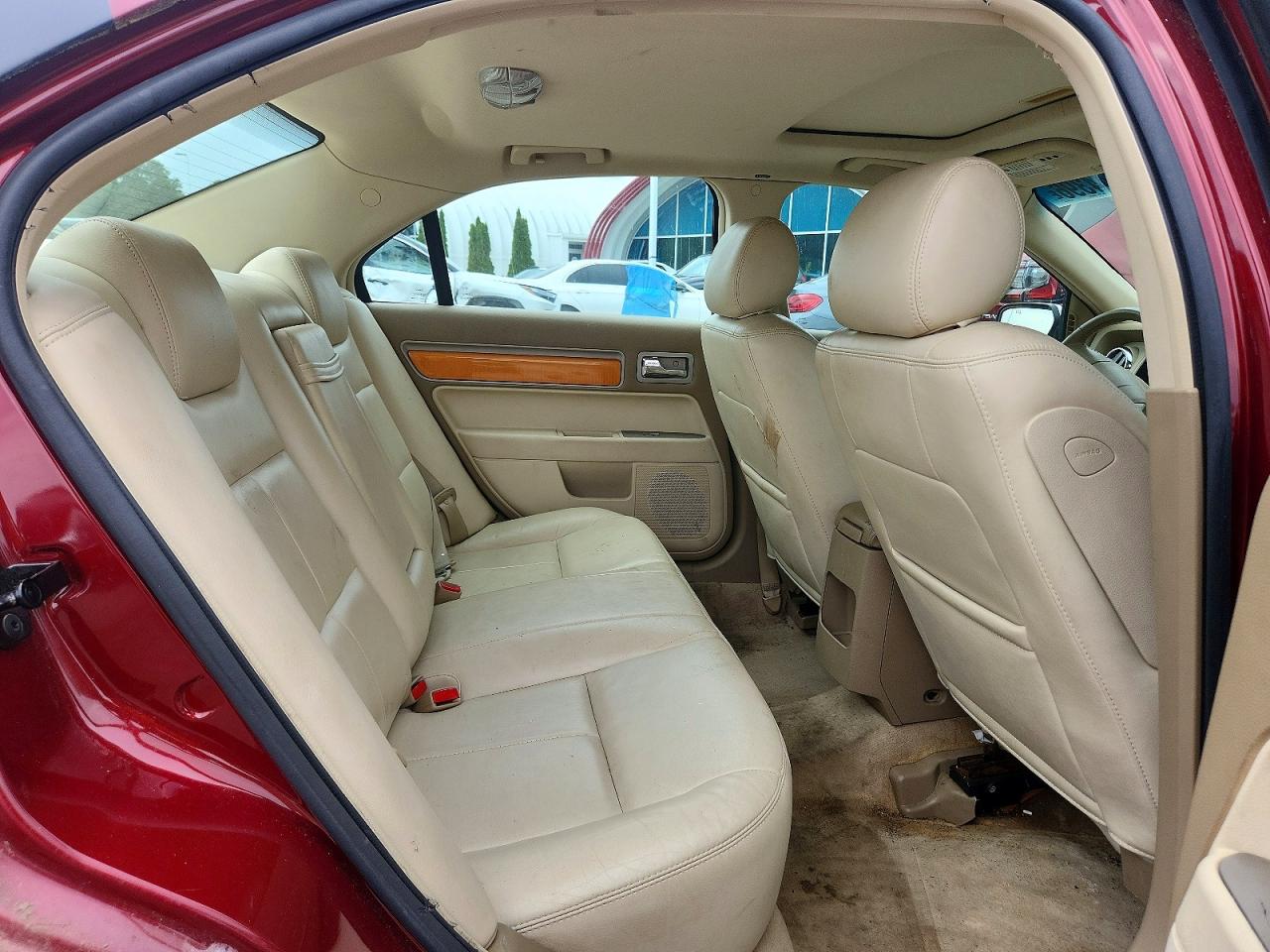 2007 Lincoln Mkz Burgundy vin: 3LNHM26T87R616474