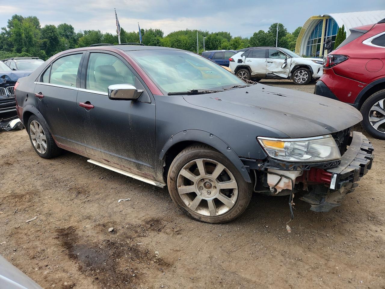 2007 Lincoln Mkz Burgundy vin: 3LNHM26T87R616474