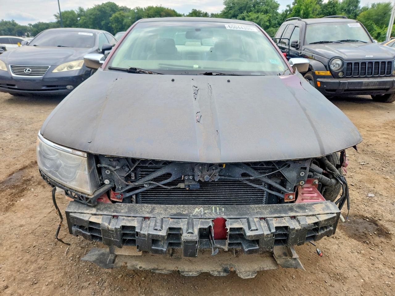 2007 Lincoln Mkz Burgundy vin: 3LNHM26T87R616474