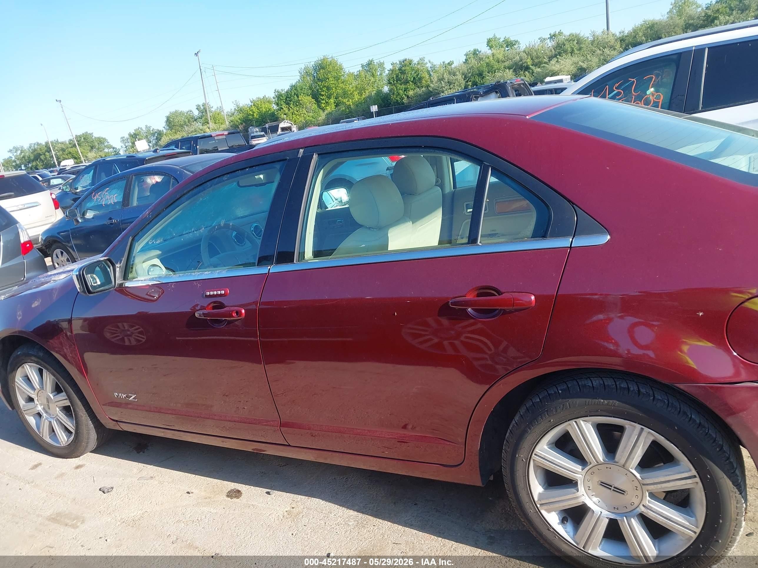 2007 Lincoln Mkz Красный vin: 3LNHM26T87R649717
