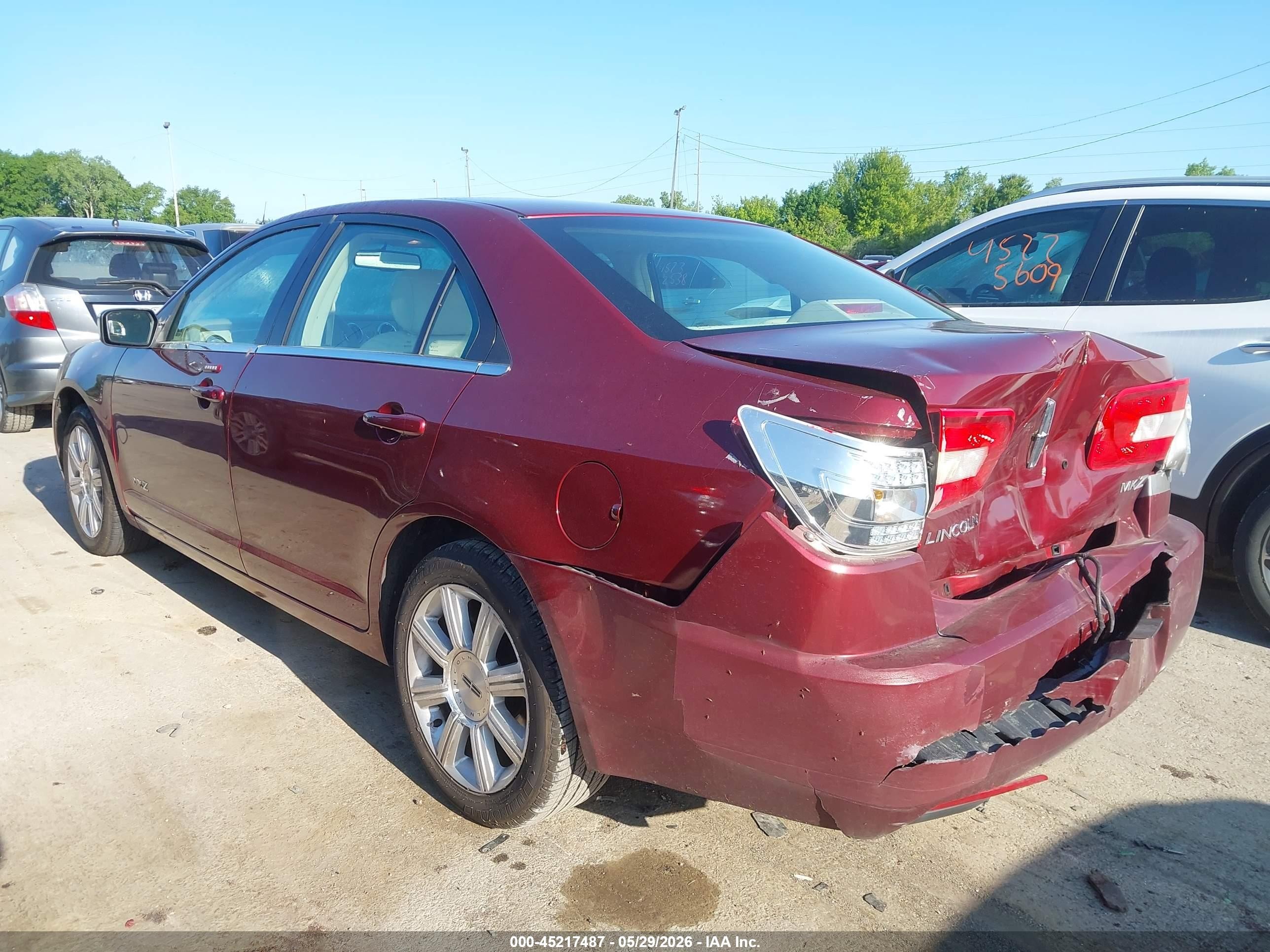 2007 Lincoln Mkz Красный vin: 3LNHM26T87R649717