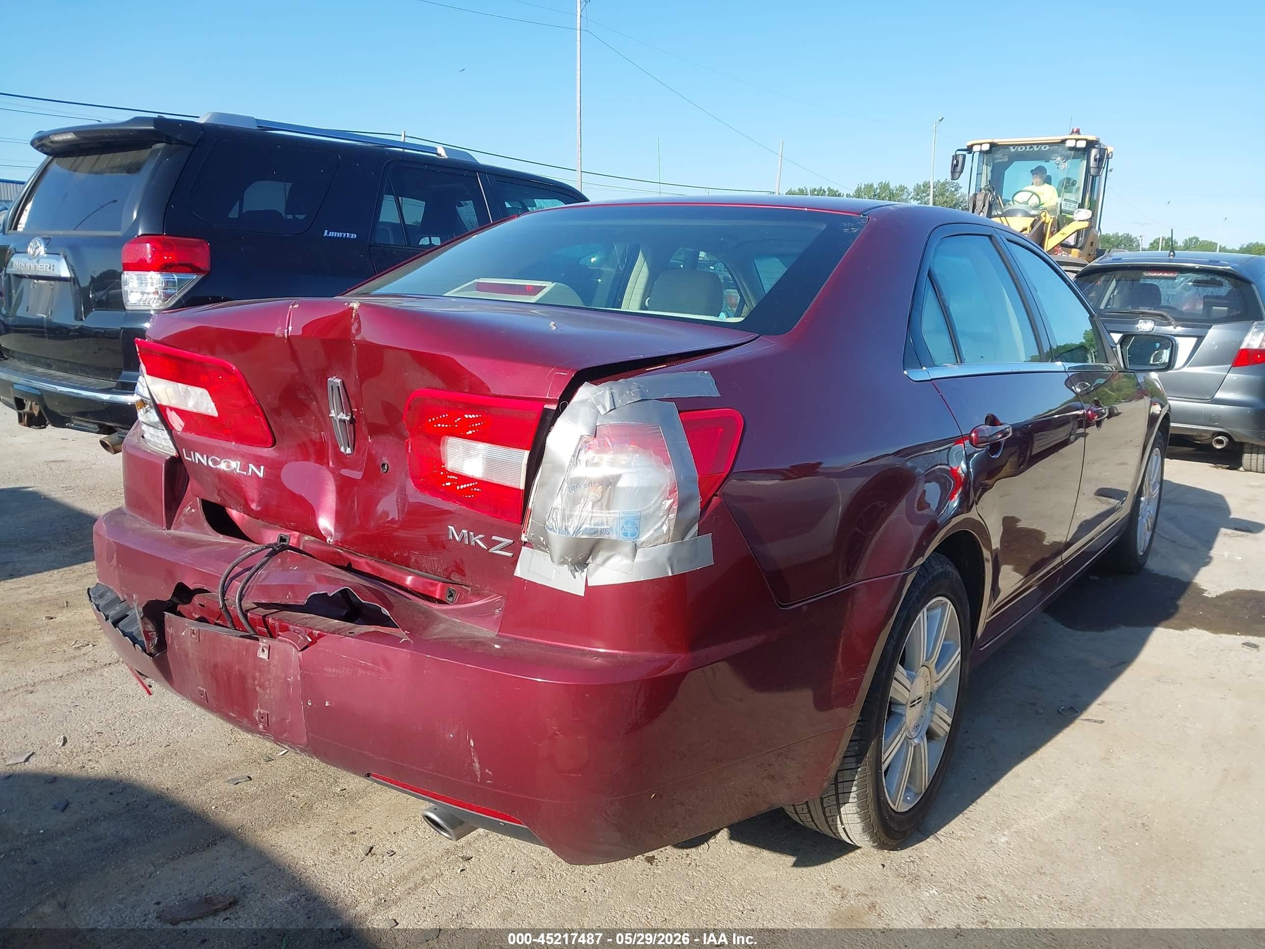 2007 Lincoln Mkz Красный vin: 3LNHM26T87R649717
