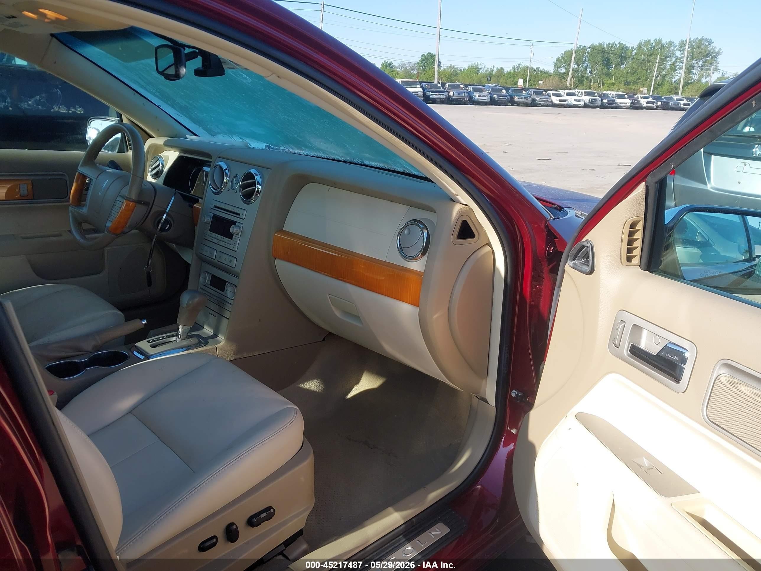 2007 Lincoln Mkz Красный vin: 3LNHM26T87R649717