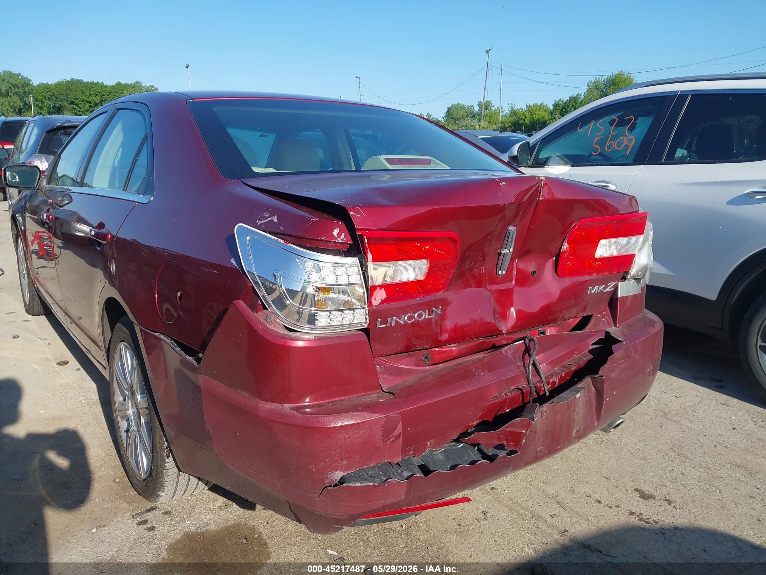 2007 Lincoln Mkz Красный vin: 3LNHM26T87R649717
