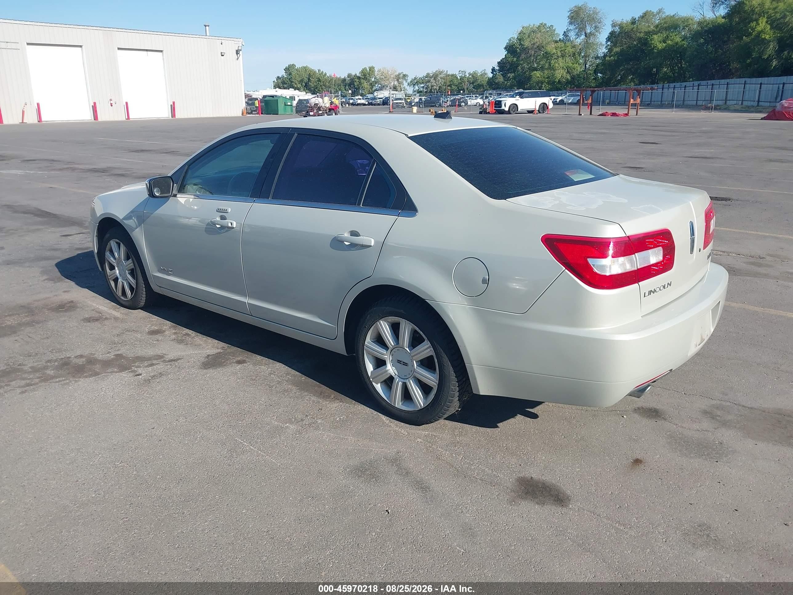 2007 Lincoln Mkz   White vin: 3LNHM26T87R664623
