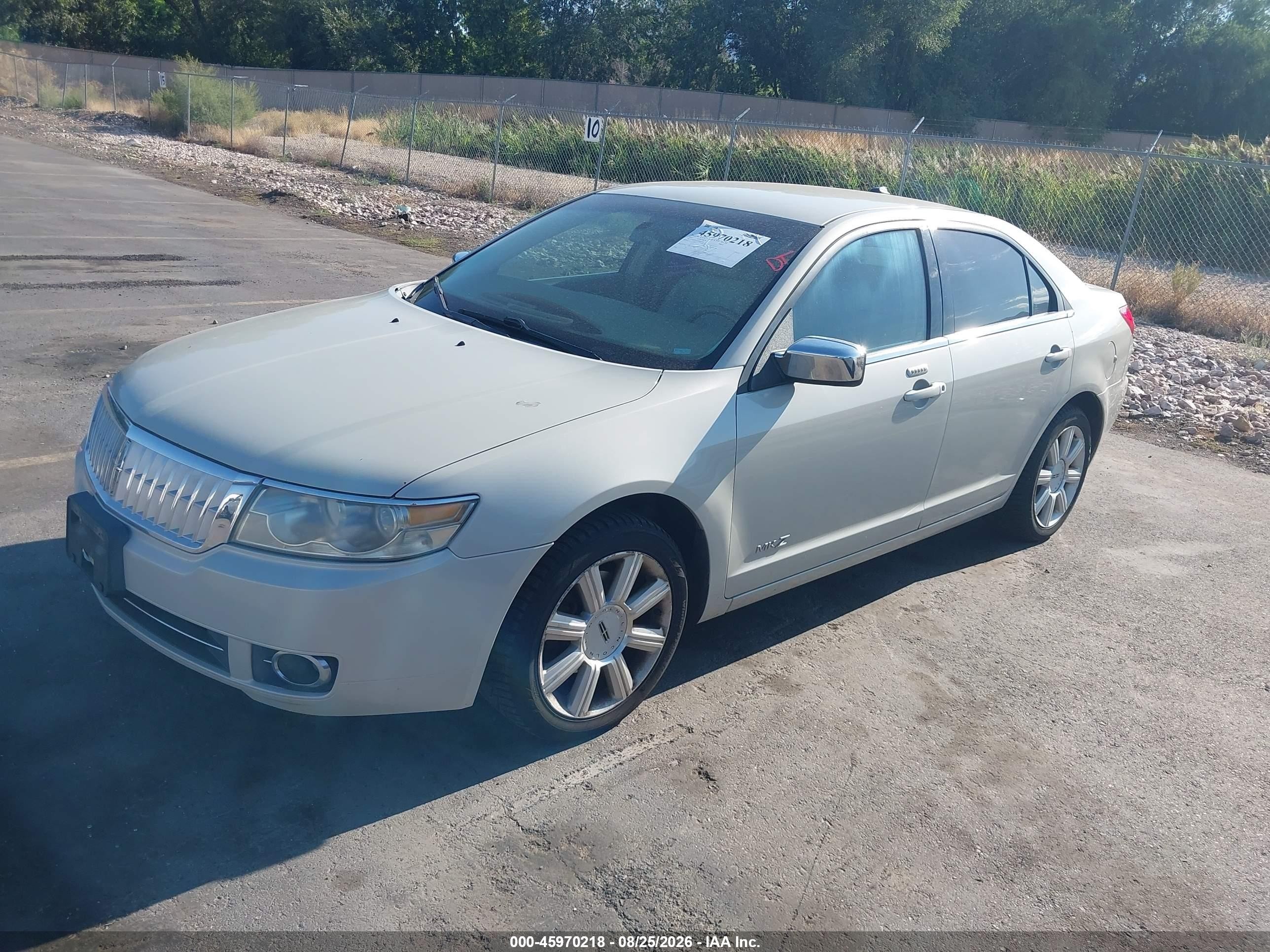 2007 Lincoln Mkz   White vin: 3LNHM26T87R664623