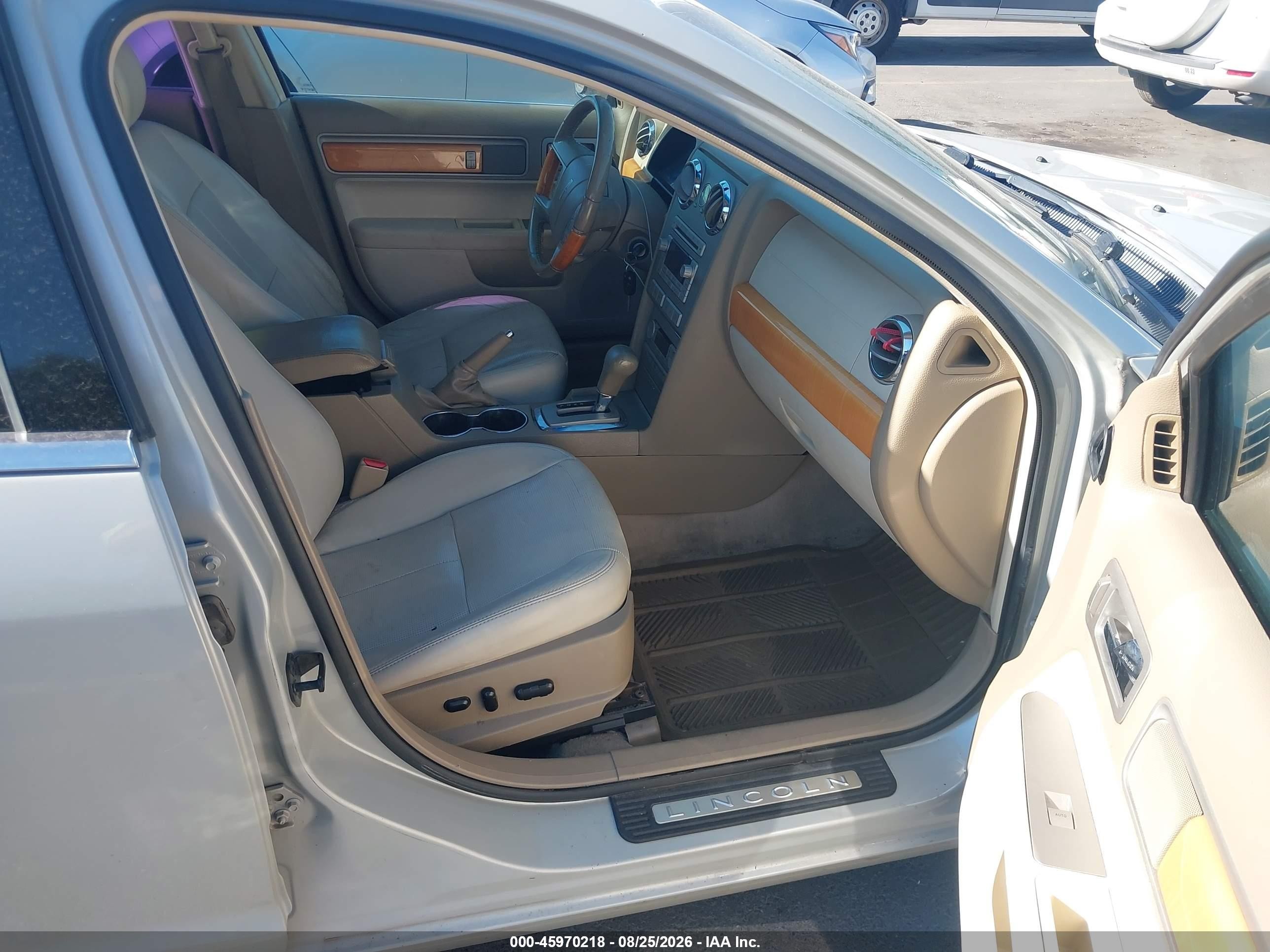 2007 Lincoln Mkz   White vin: 3LNHM26T87R664623
