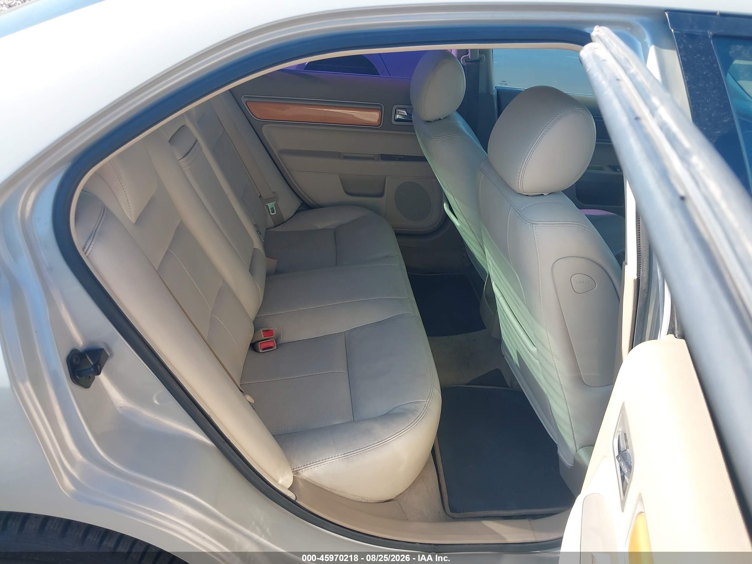 2007 Lincoln Mkz   White vin: 3LNHM26T87R664623