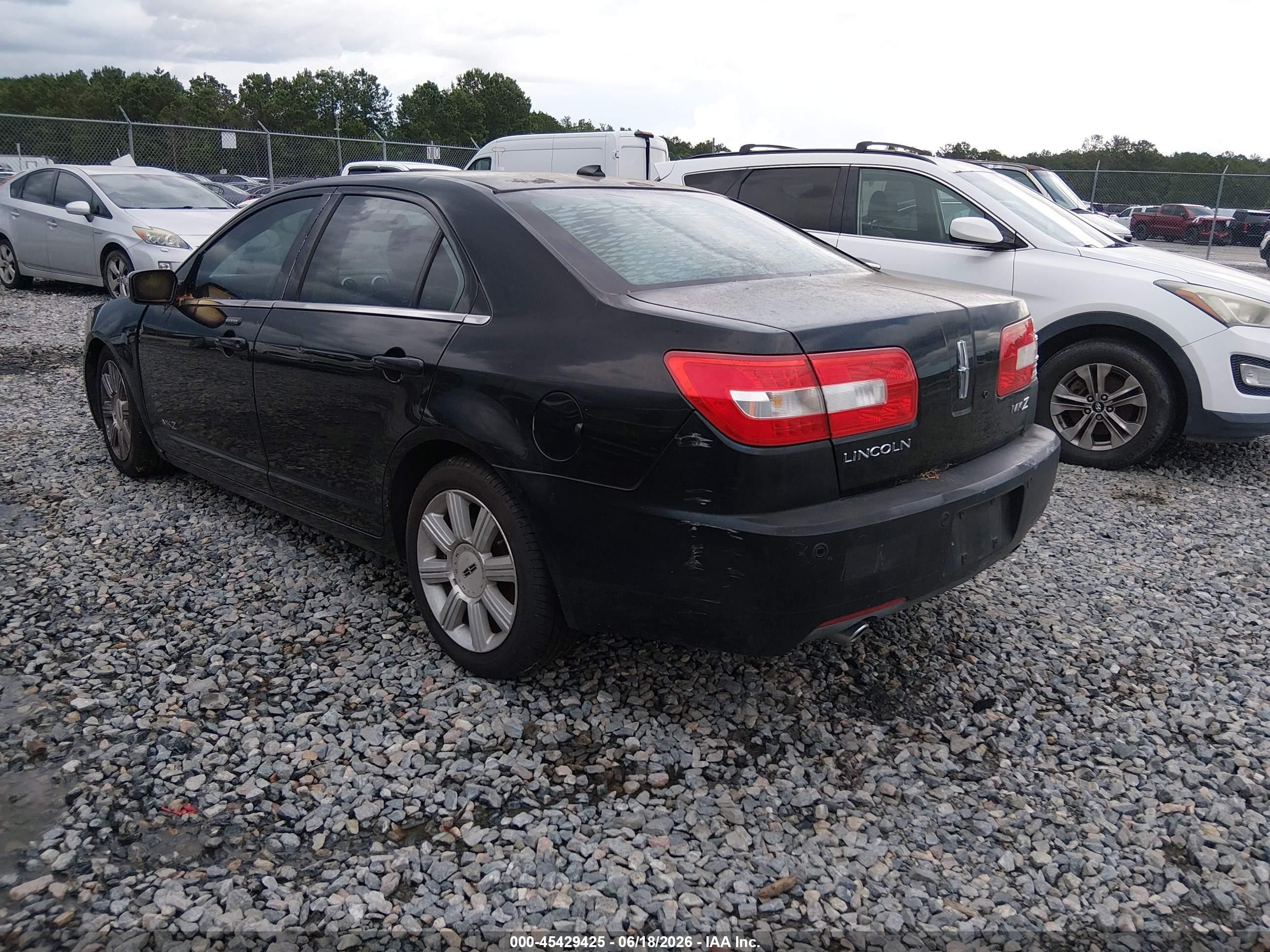 2008 Lincoln Mkz   Black vin: 3LNHM26T88R612393