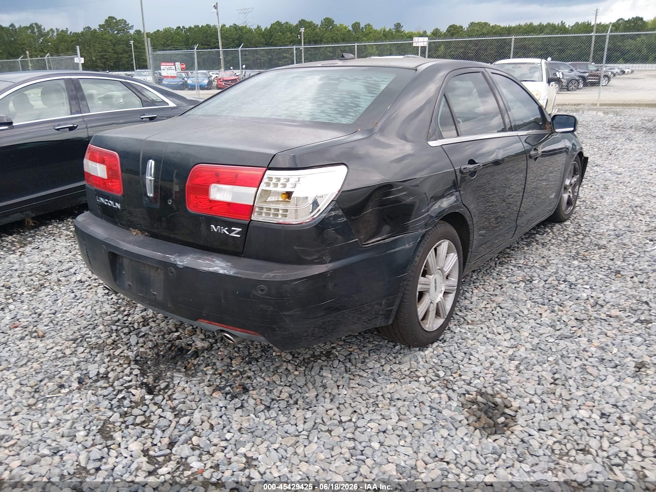 2008 Lincoln Mkz   Black vin: 3LNHM26T88R612393