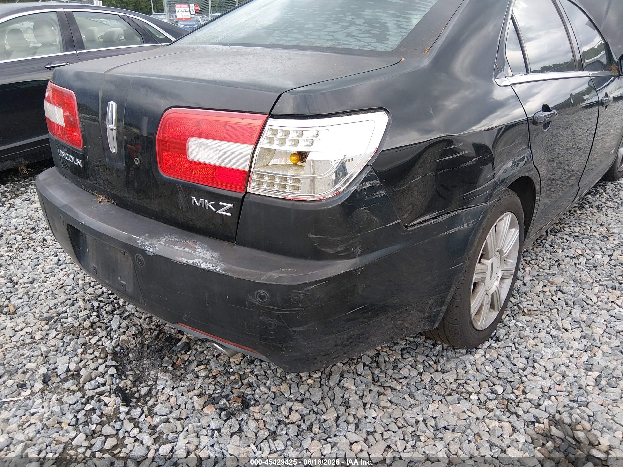 2008 Lincoln Mkz   Black vin: 3LNHM26T88R612393