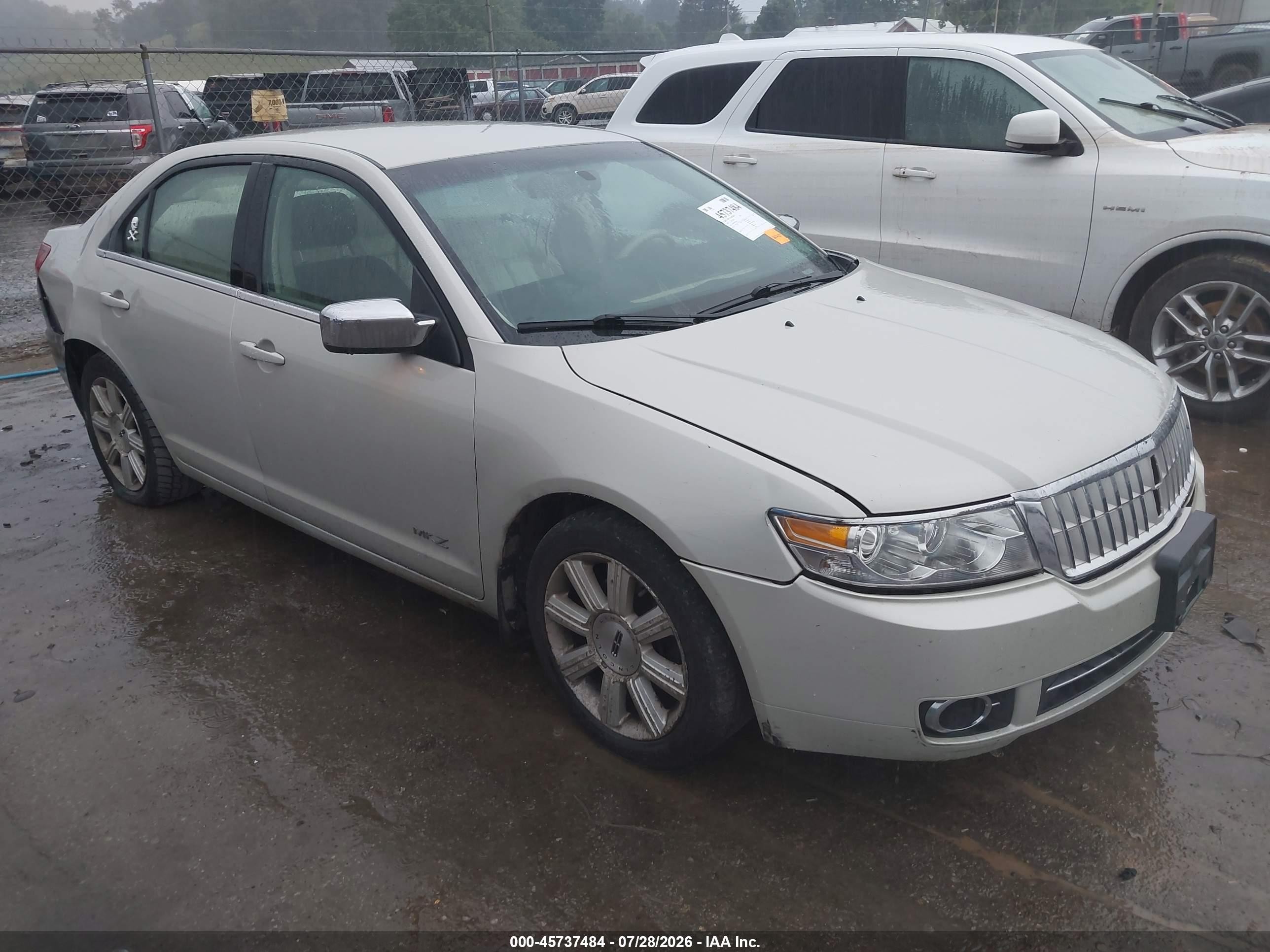 2007 Lincoln Mkz   Серебряный vin: 3LNHM26T97R631517