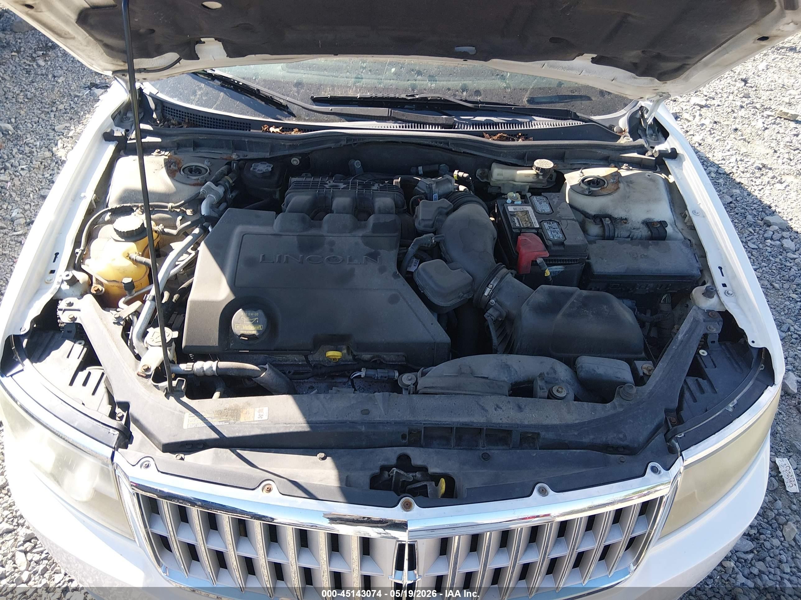 2009 Lincoln Mkz   White vin: 3LNHM26T99R634551