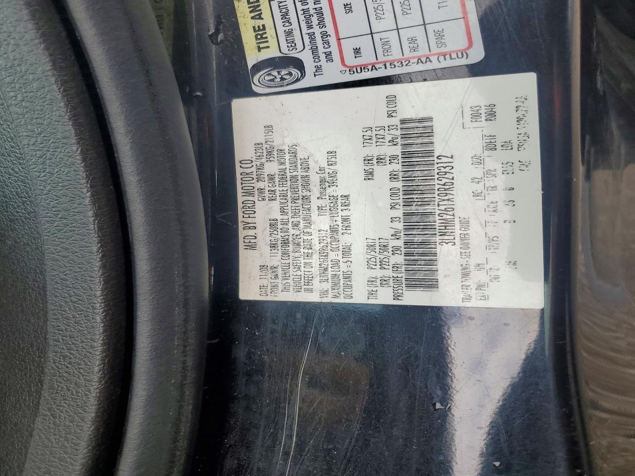 2009 Lincoln Mkz Black vin: 3LNHM26TX9R629312