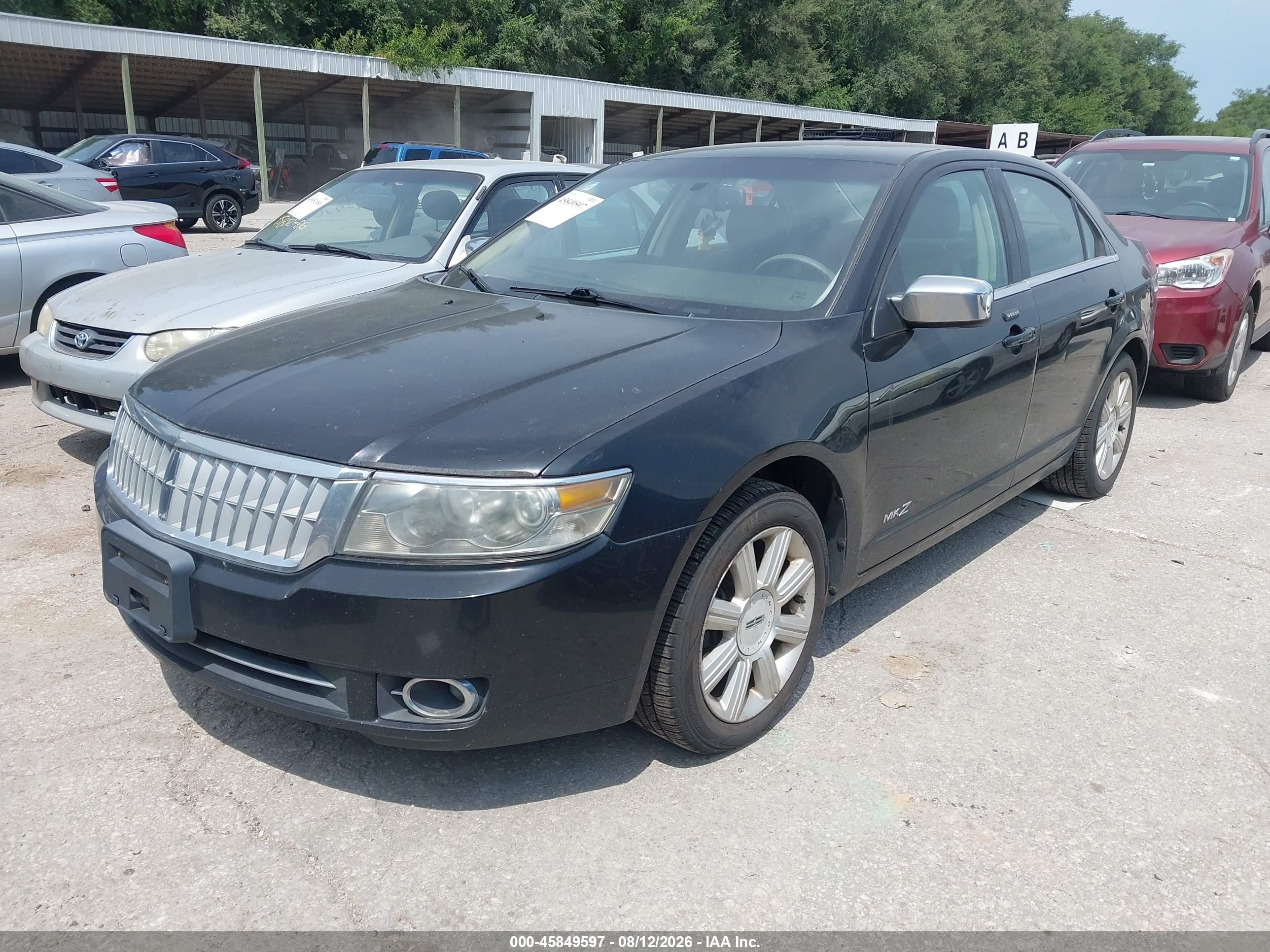 2007 Lincoln Mkz Черный vin: 3LNHM28T07R628387