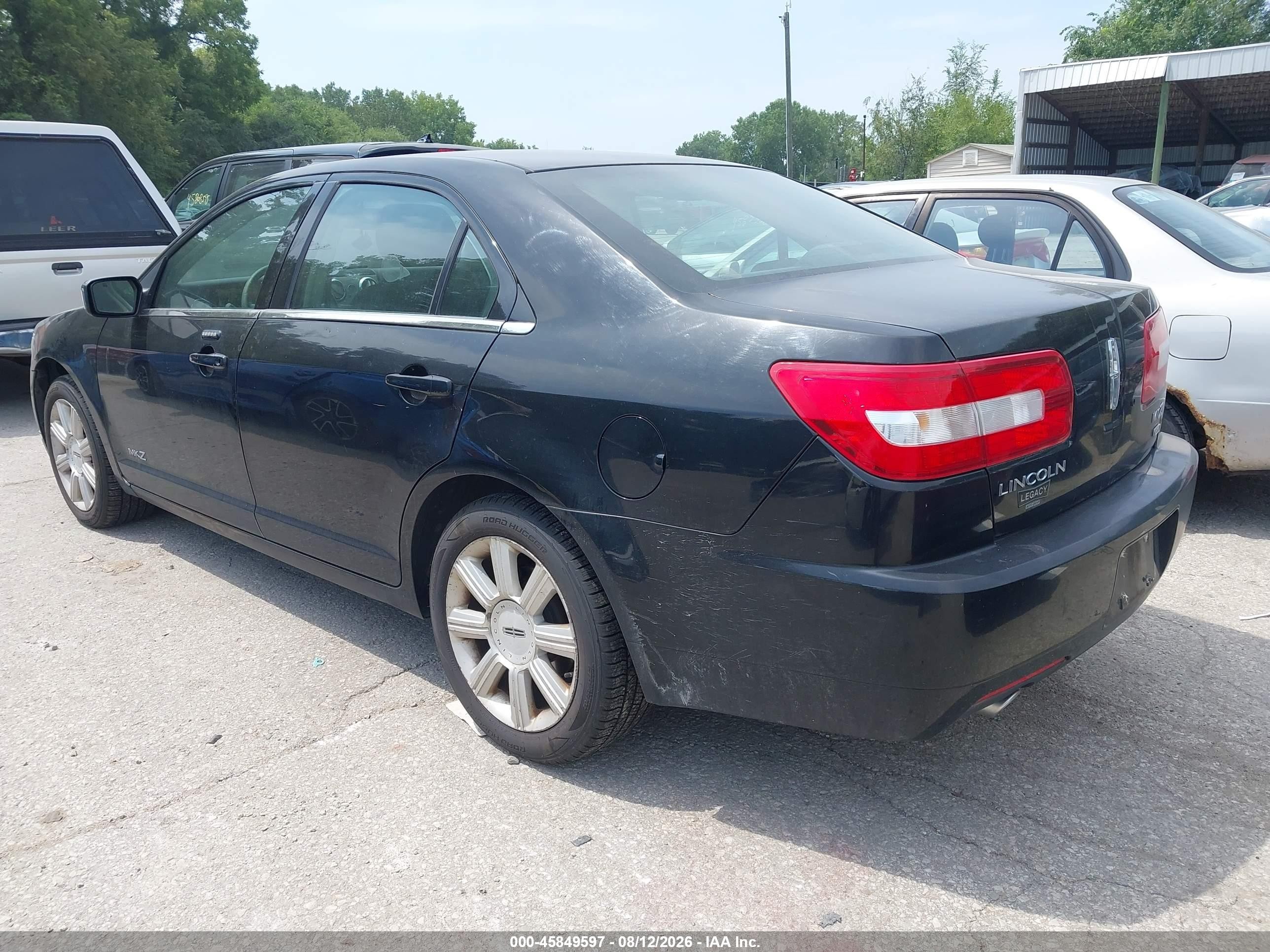 2007 Lincoln Mkz Черный vin: 3LNHM28T07R628387
