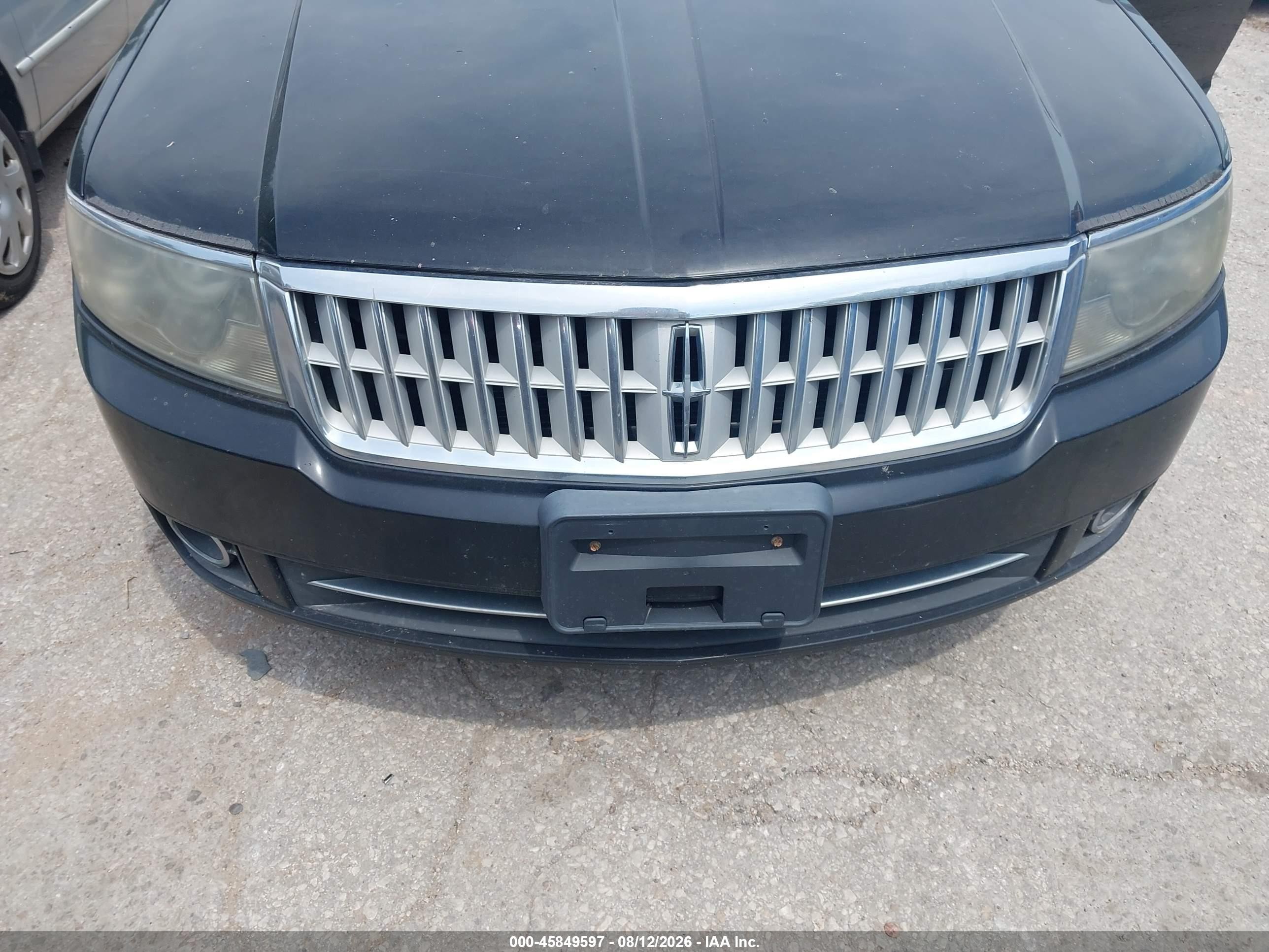 2007 Lincoln Mkz Черный vin: 3LNHM28T07R628387