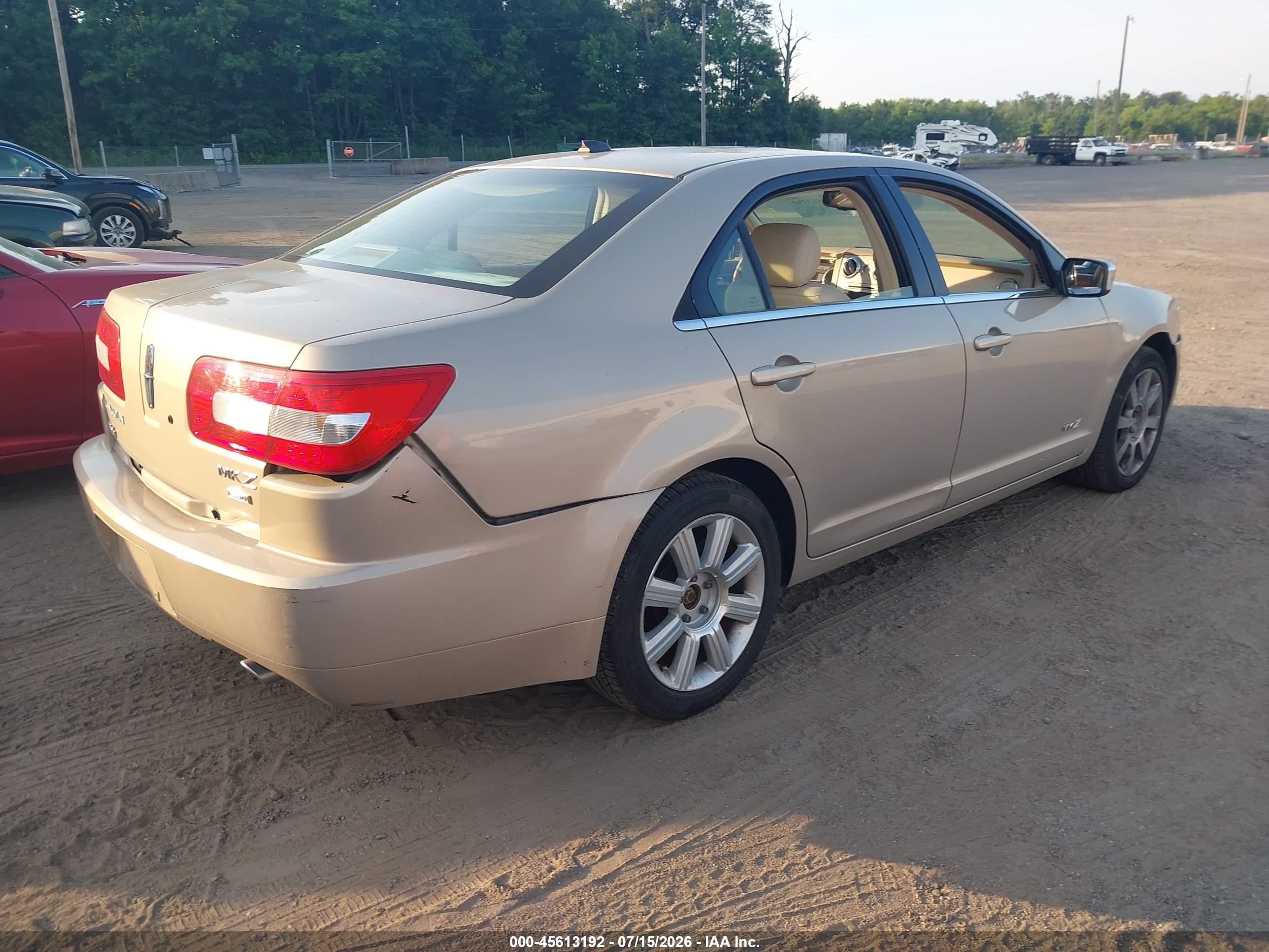 2007 Lincoln Mkz   Beige vin: 3LNHM28T07R630334