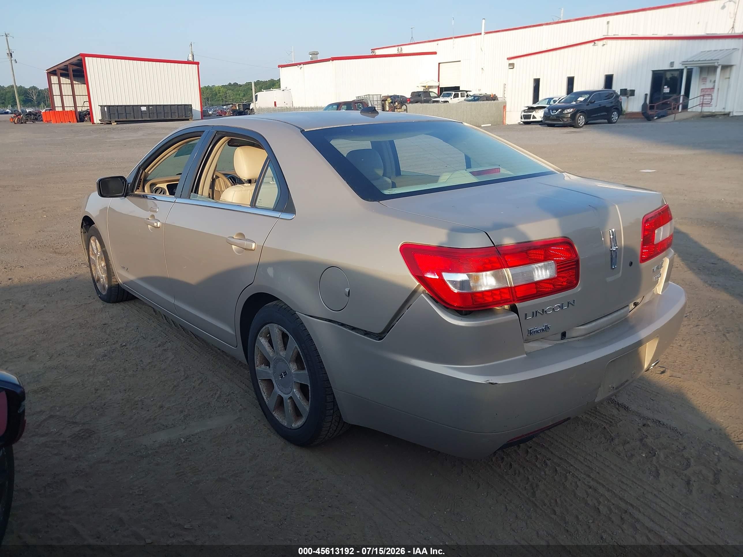 2007 Lincoln Mkz   Beige vin: 3LNHM28T07R630334
