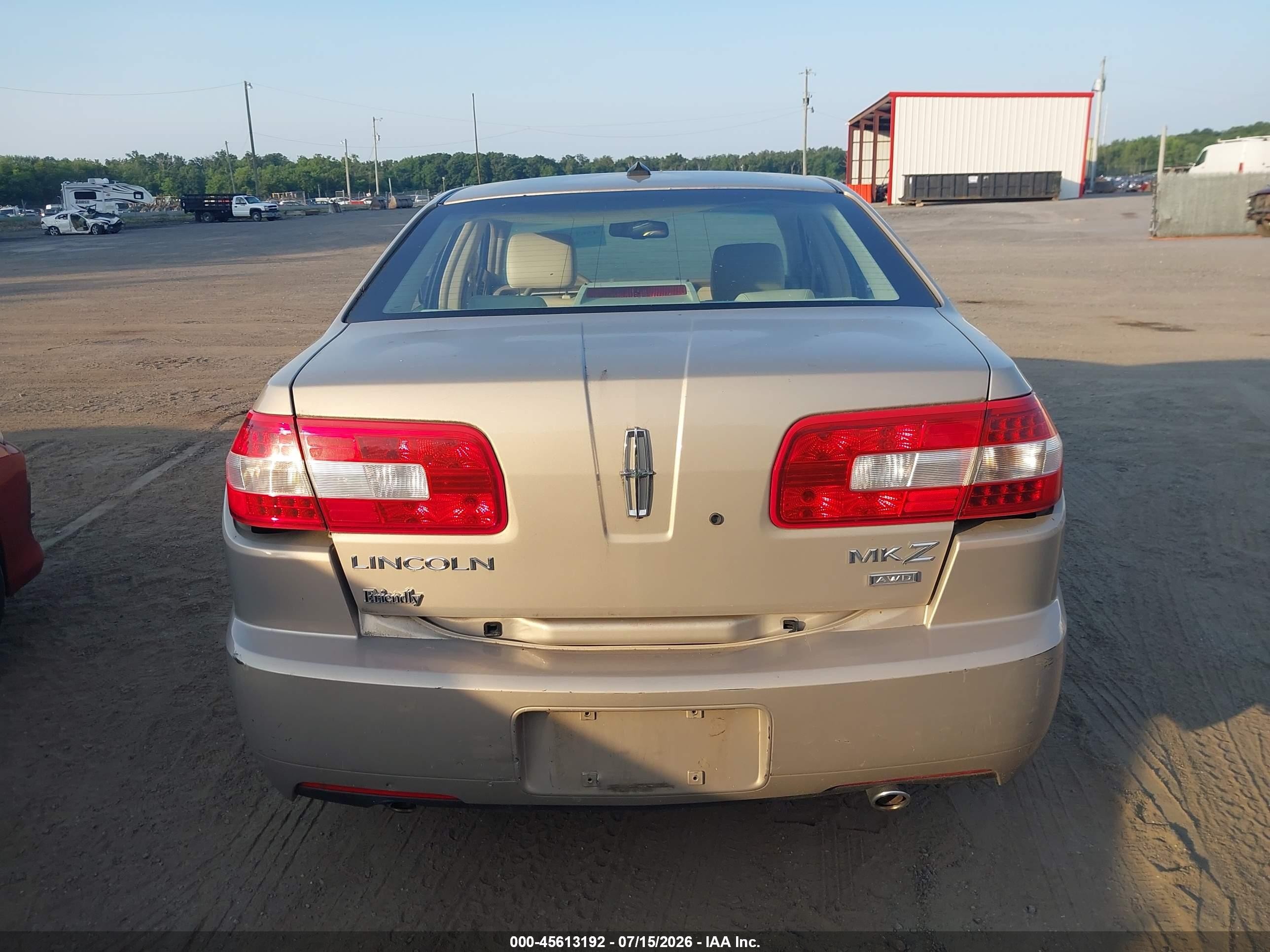 2007 Lincoln Mkz   Beige vin: 3LNHM28T07R630334