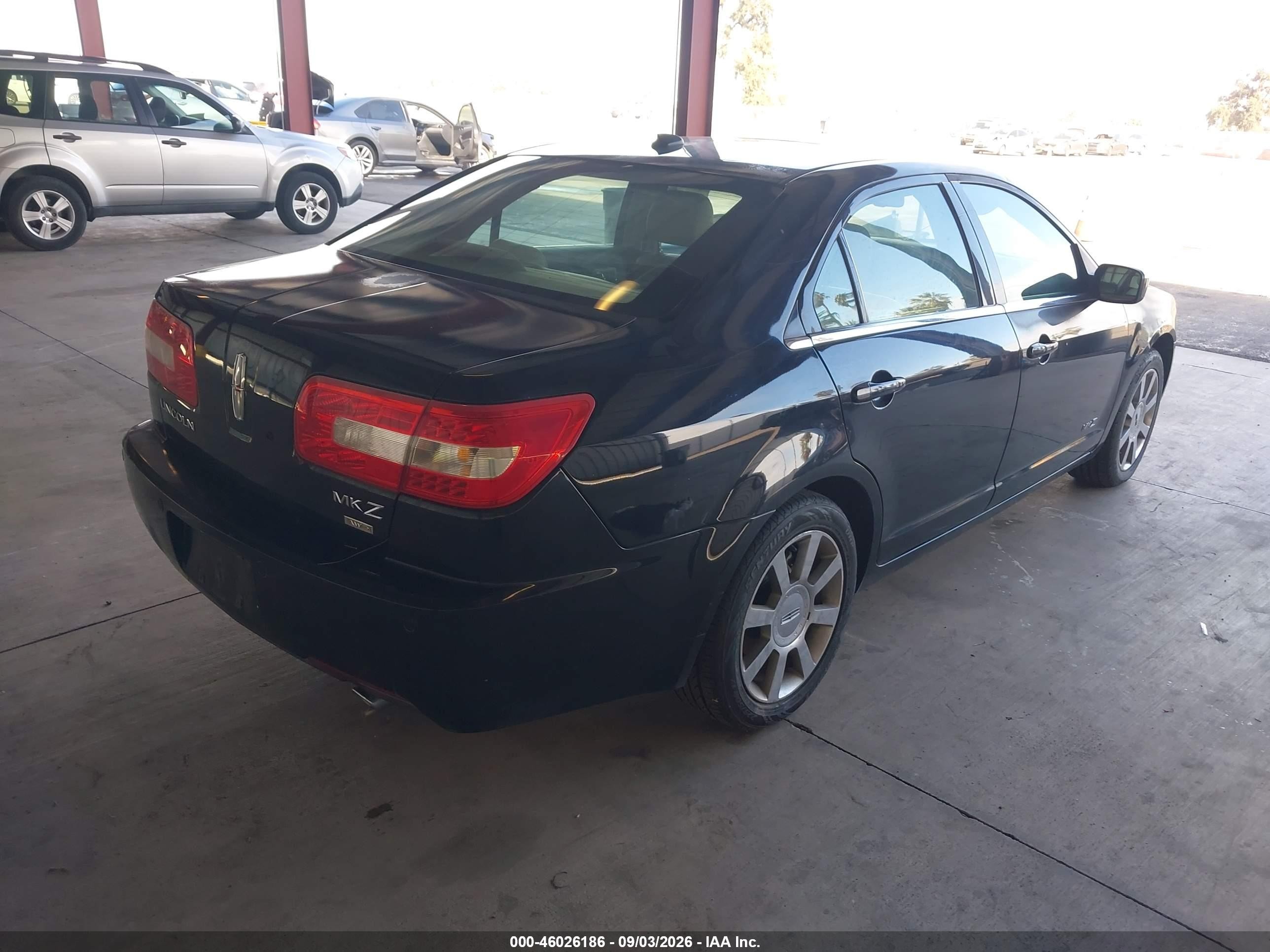 2008 Lincoln Mkz   Черный vin: 3LNHM28T68R606086