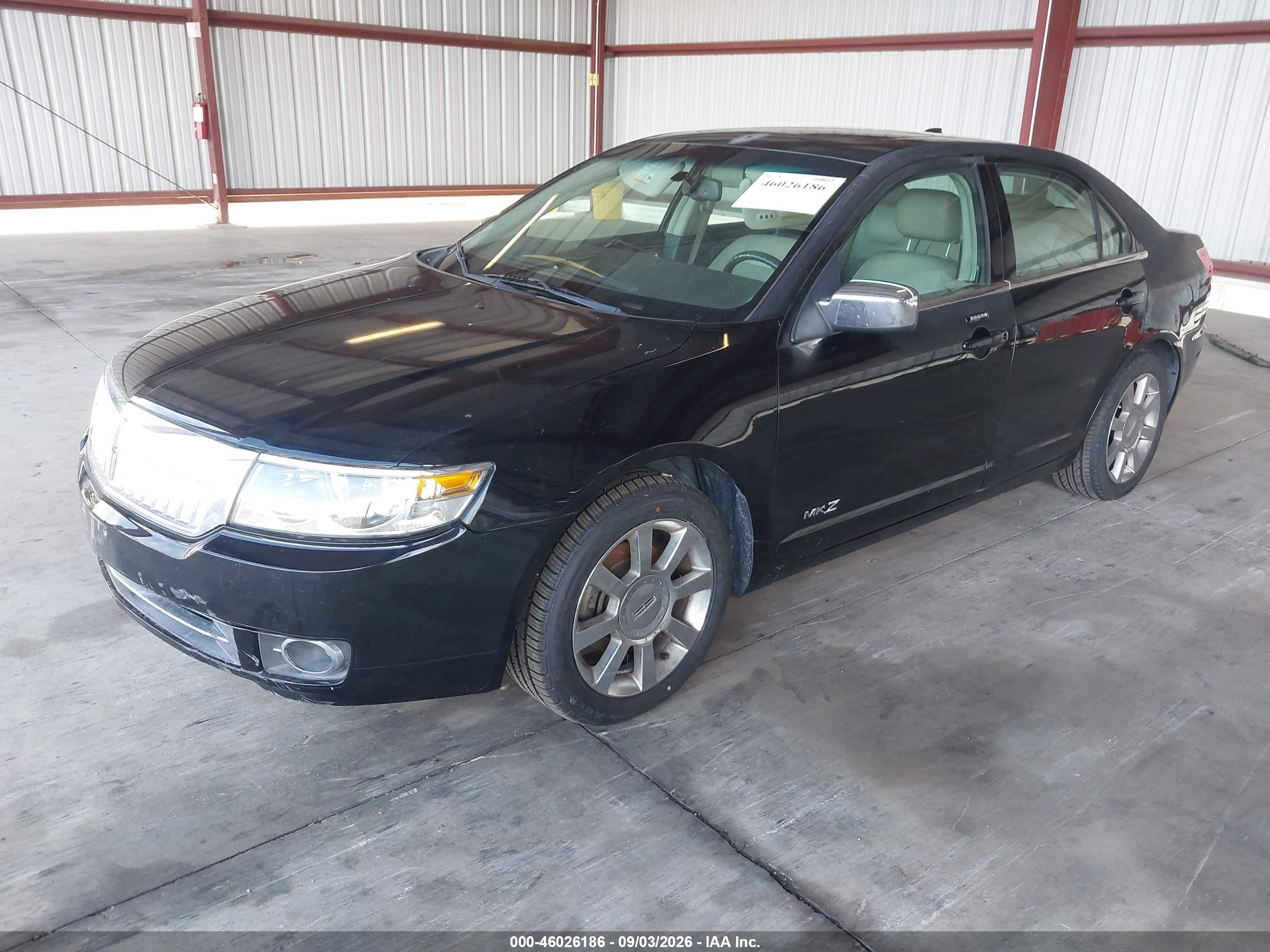 2008 Lincoln Mkz   Черный vin: 3LNHM28T68R606086