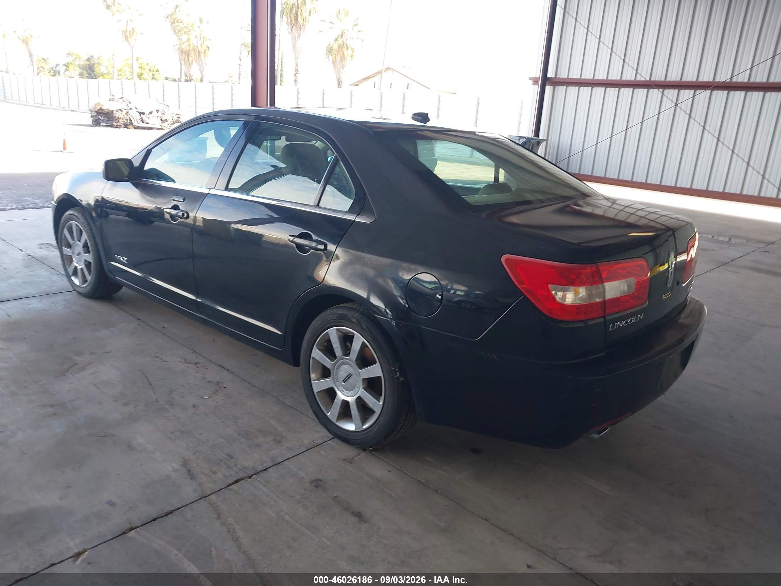 2008 Lincoln Mkz   Черный vin: 3LNHM28T68R606086