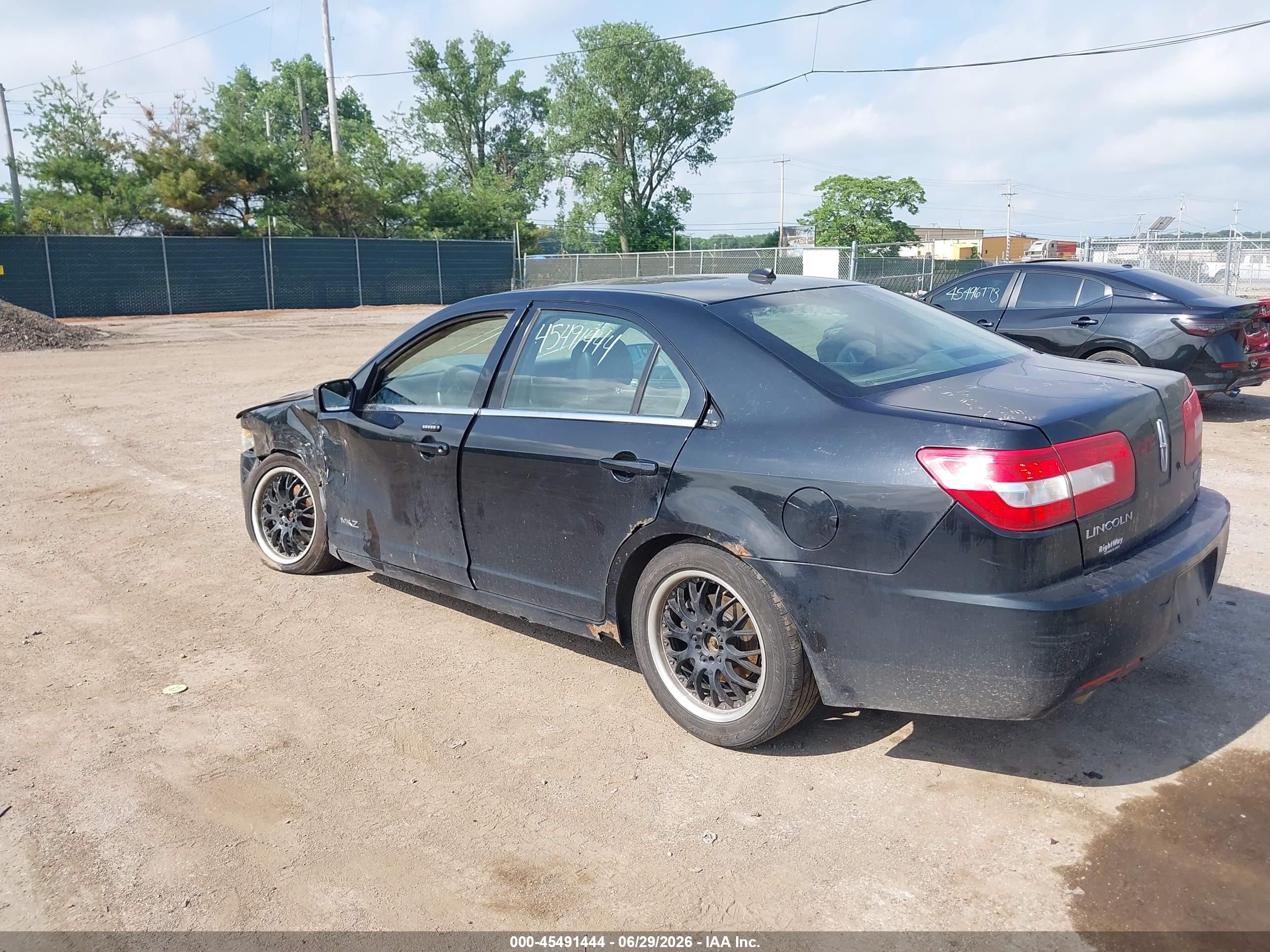 2007 Lincoln Mkz   Black vin: 3LNHM28TX7R612472