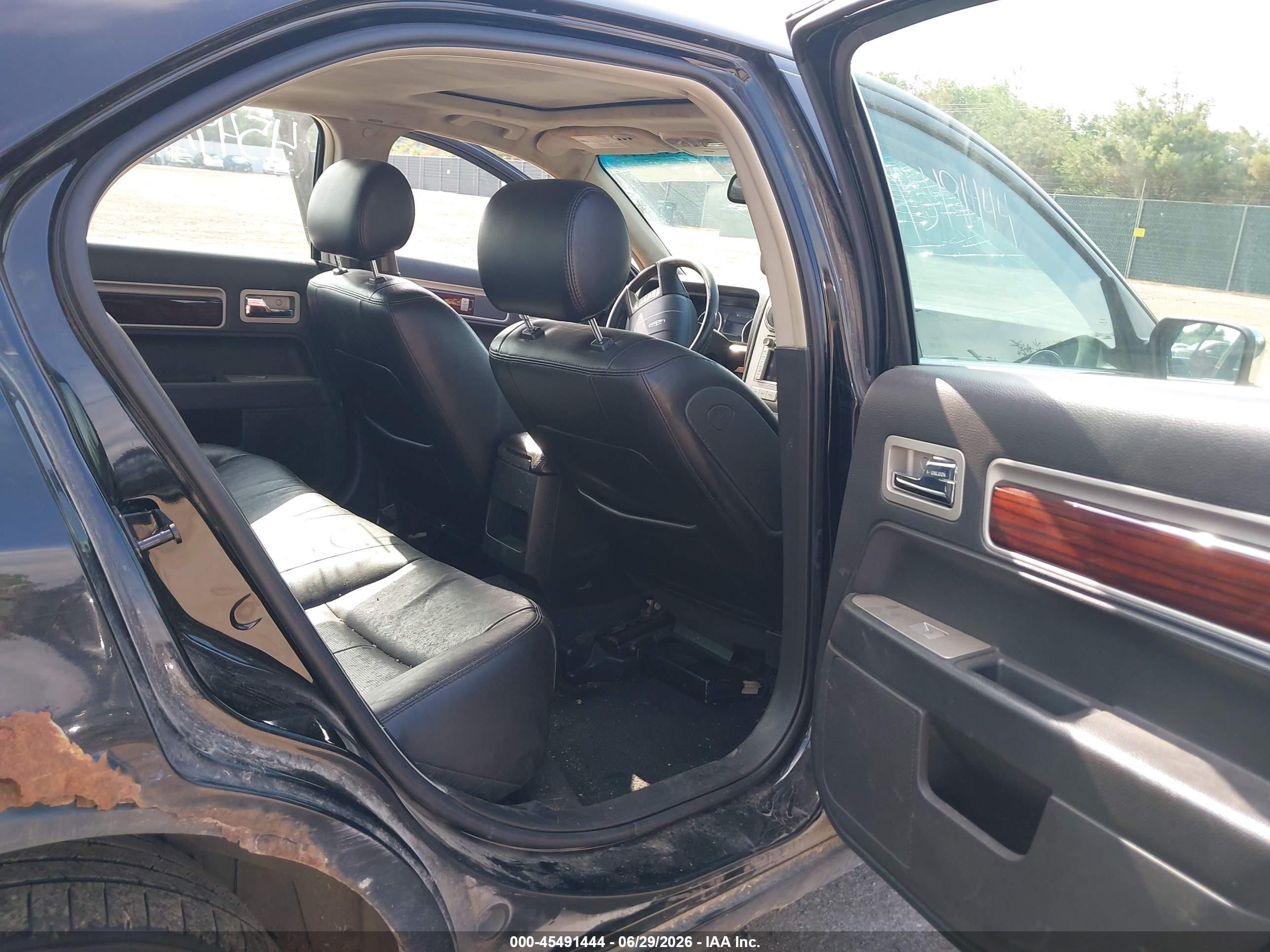 2007 Lincoln Mkz   Black vin: 3LNHM28TX7R612472