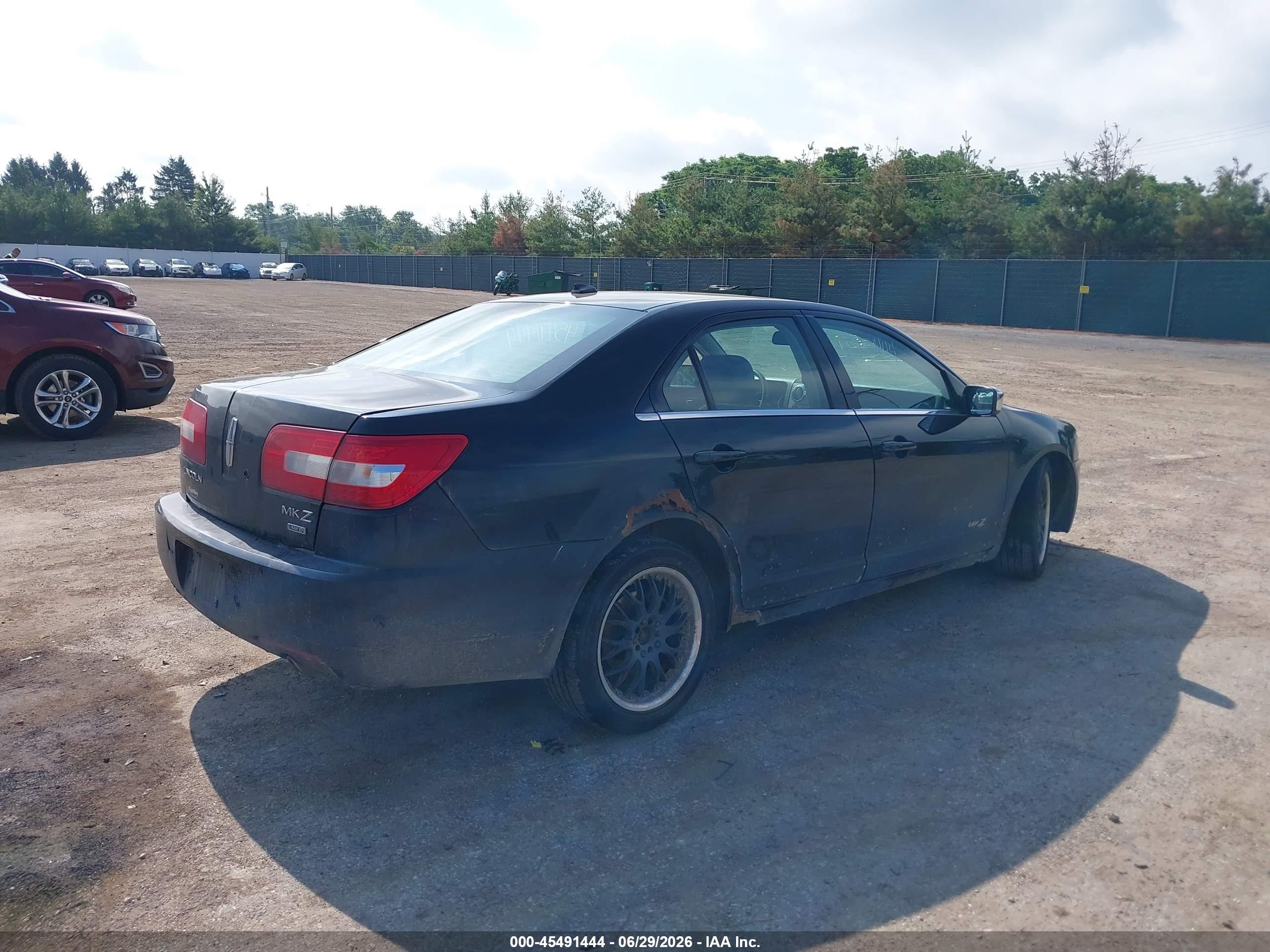 2007 Lincoln Mkz   Black vin: 3LNHM28TX7R612472