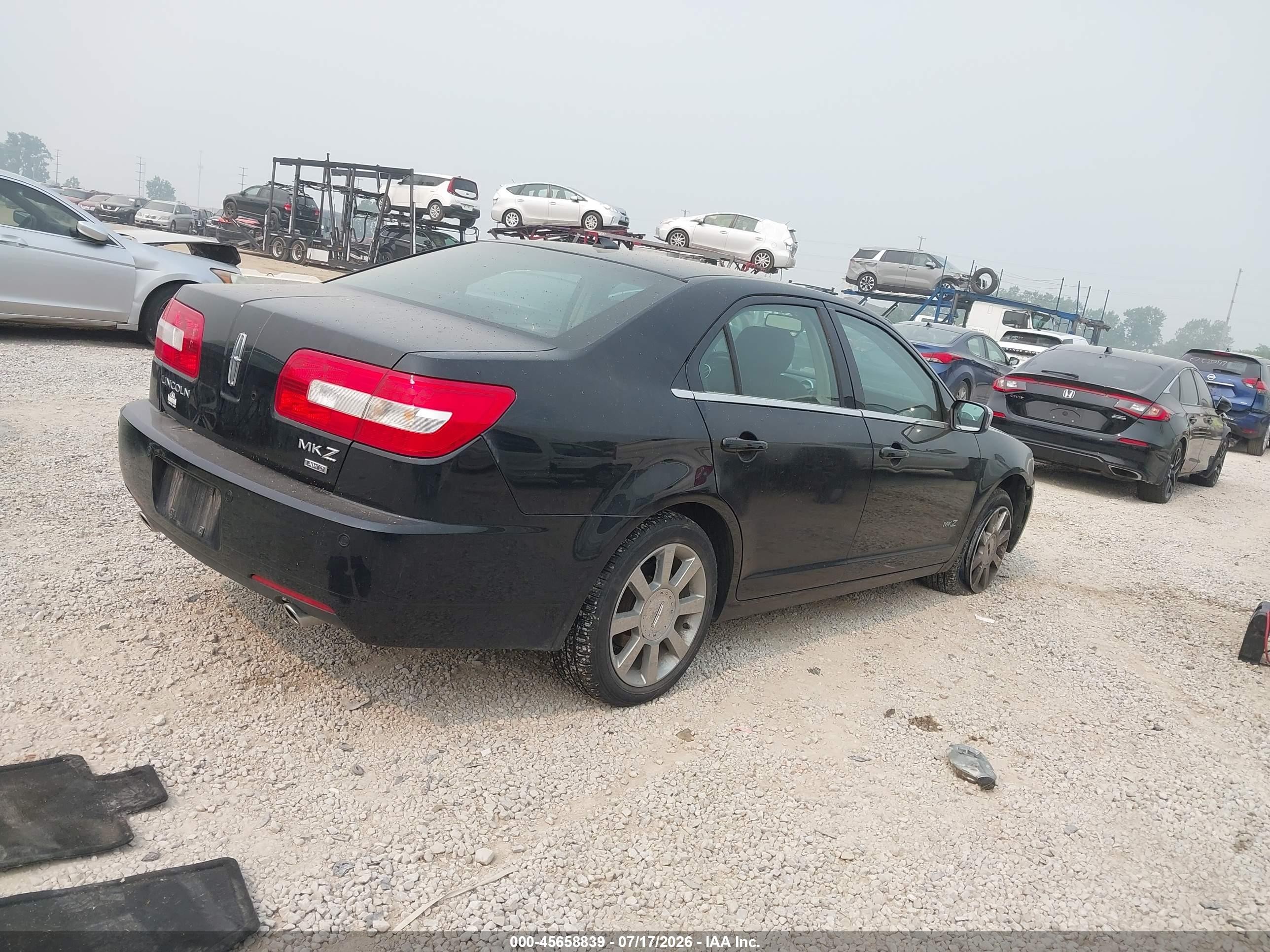 2008 Lincoln Mkz   Black vin: 3LNHM28TX8R613459