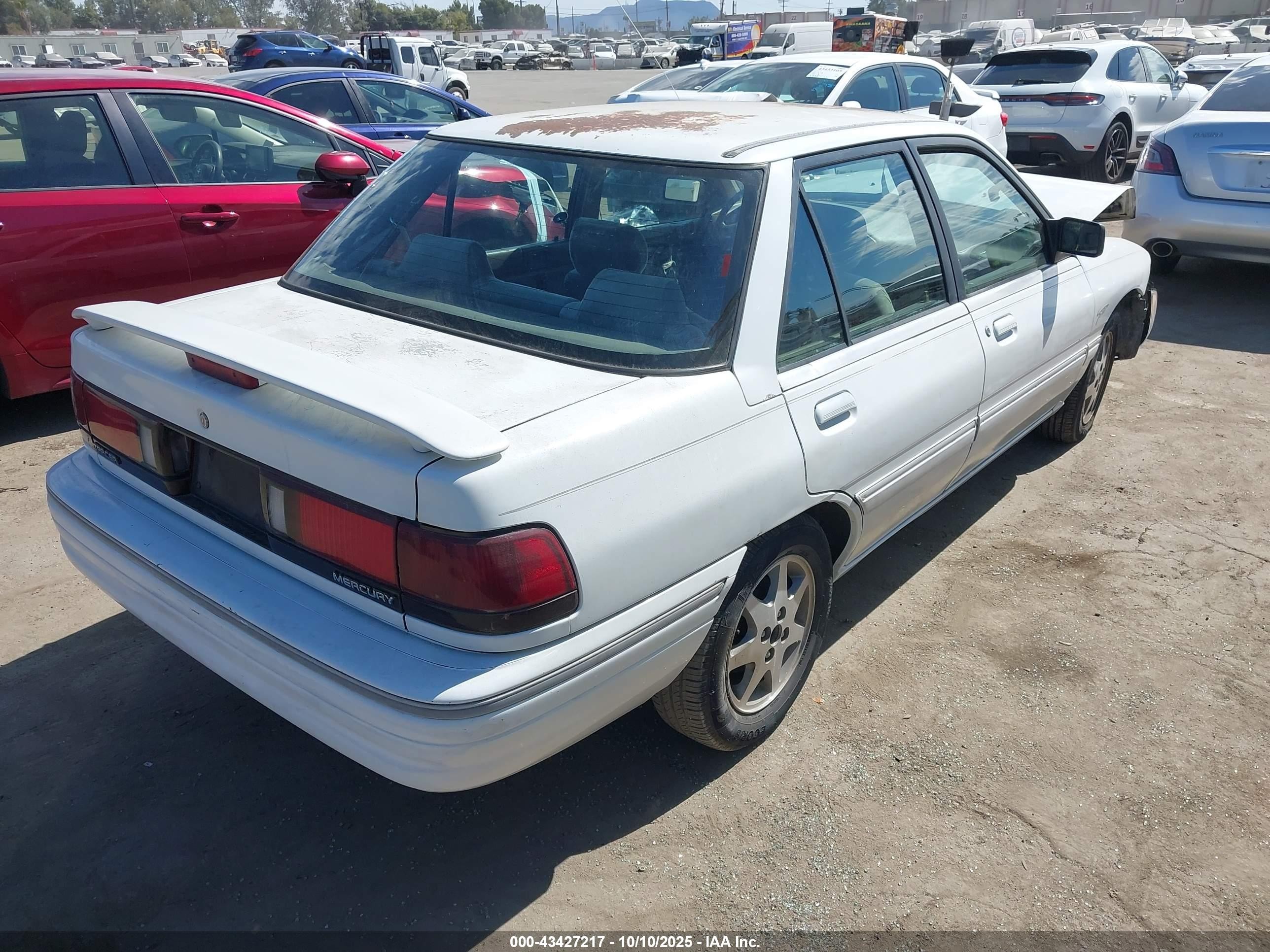 1994 Mercury Tracer Trio White vin: 3MARM10J5RR635397