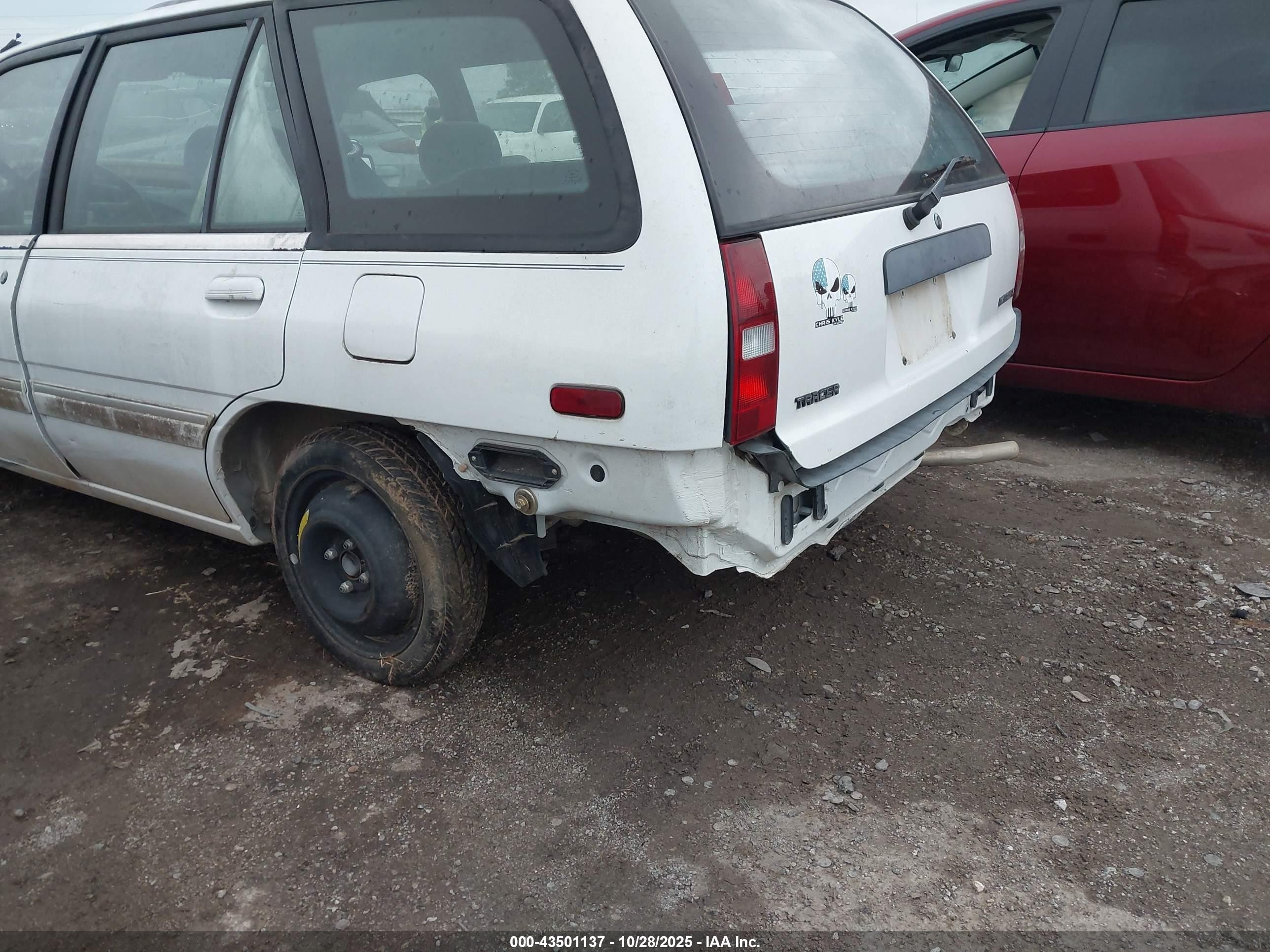 1994 Mercury Tracer Trio White vin: 3MARM15J8RR606940