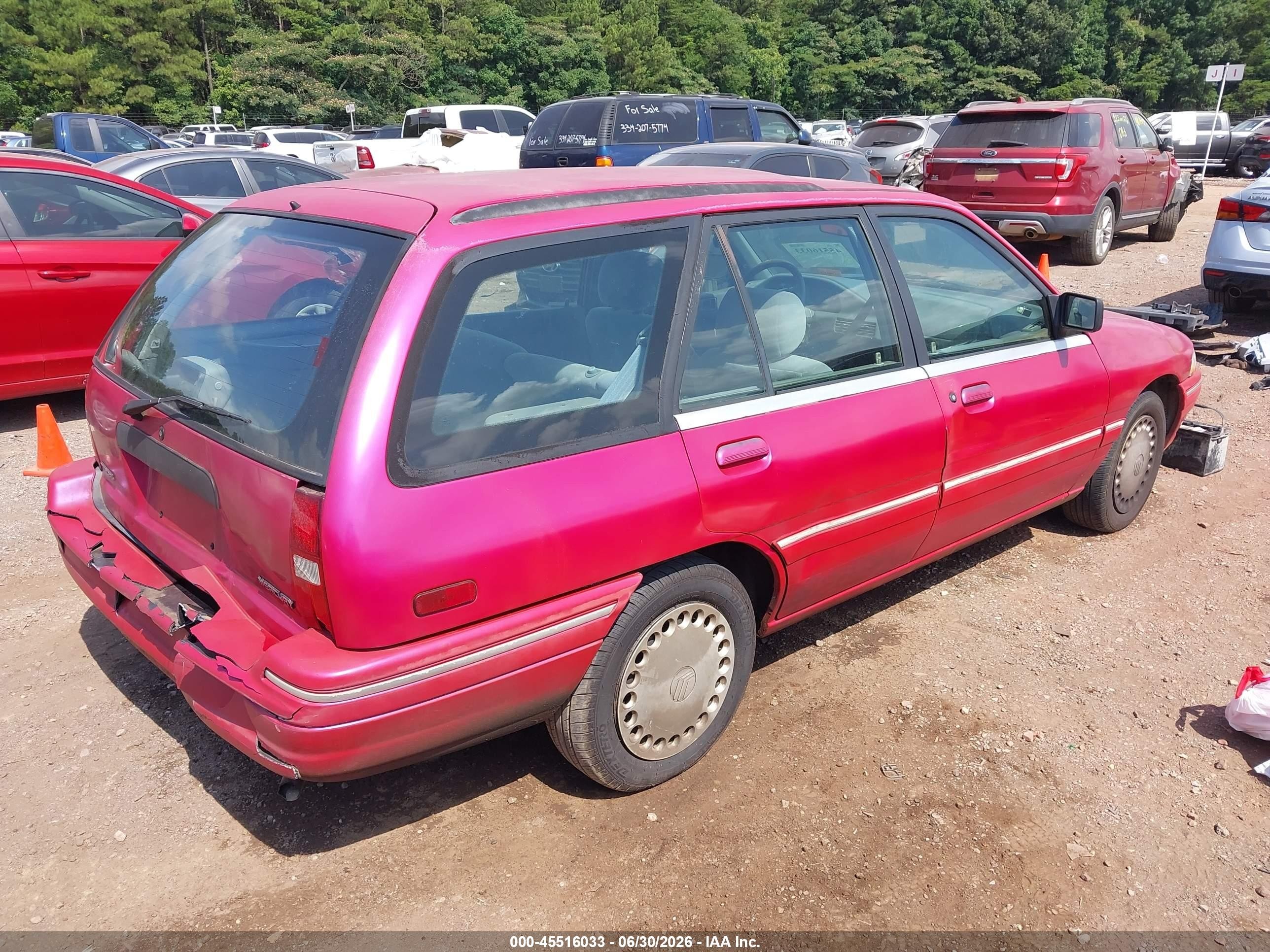 1995 Mercury Tracer Trio Pink vin: 3MASM15JXSR631698