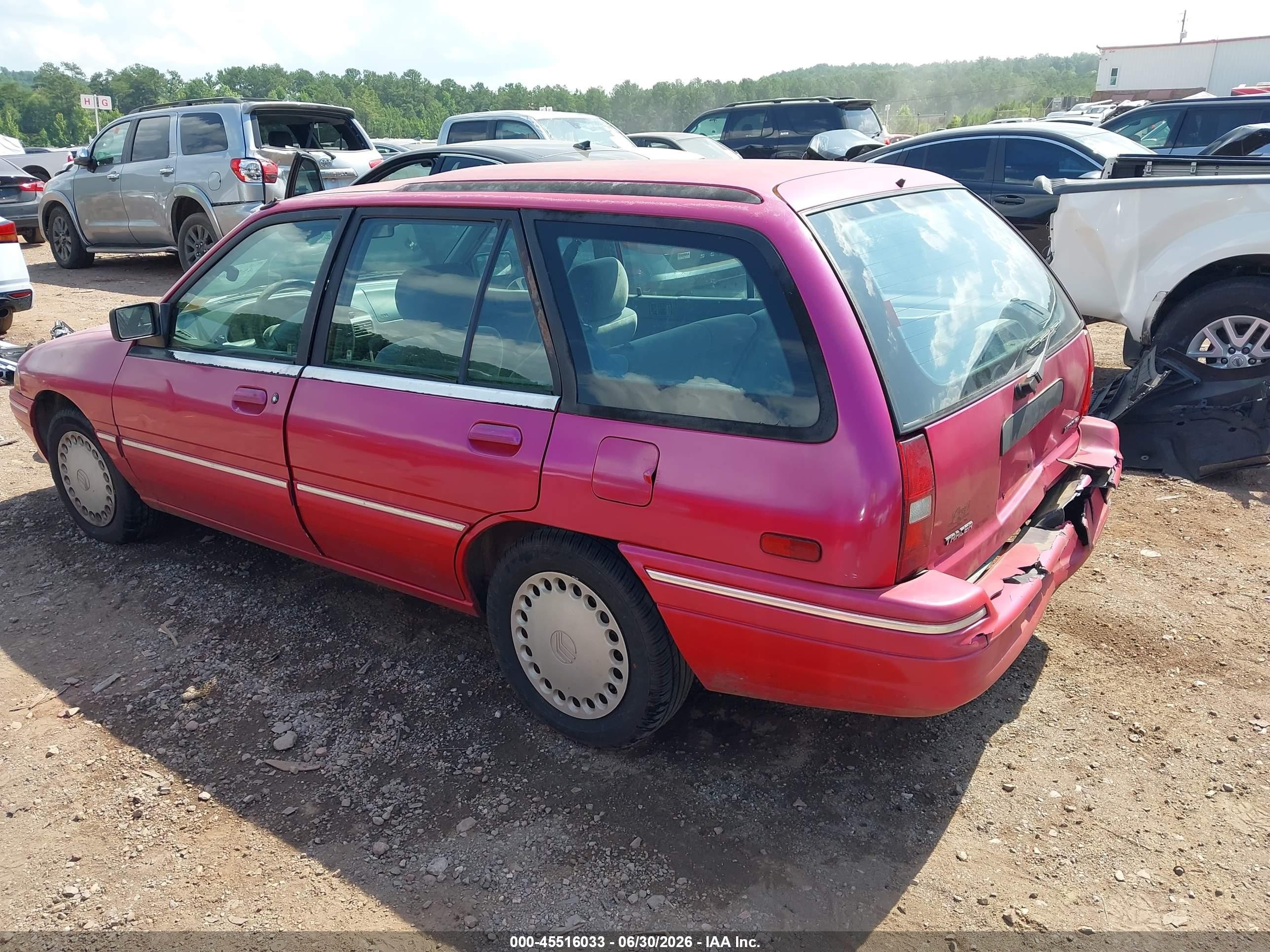 1995 Mercury Tracer Trio Pink vin: 3MASM15JXSR631698