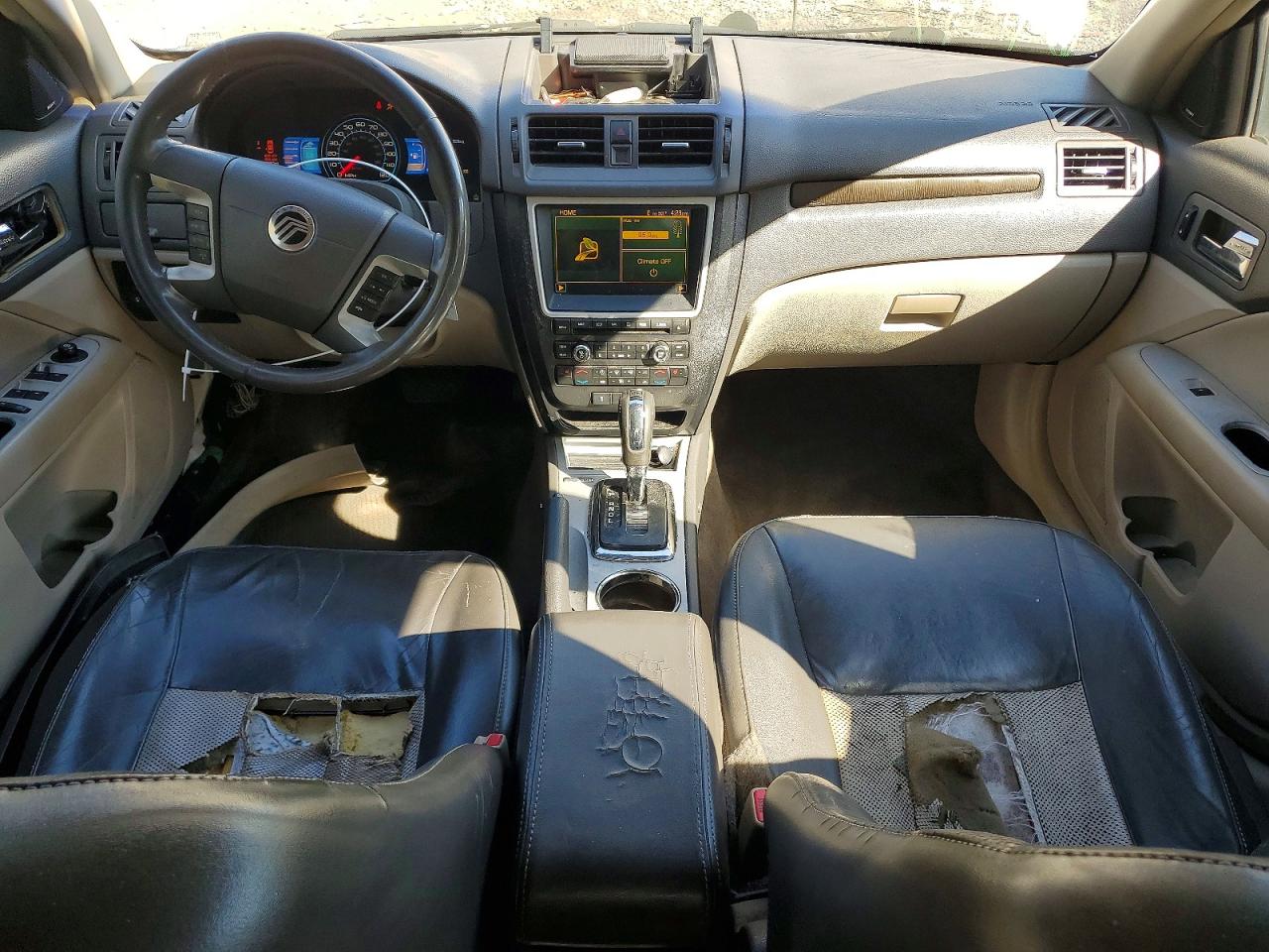 2010 Mercury Milan Hybrid White vin: 3MEDM0L39AR609891