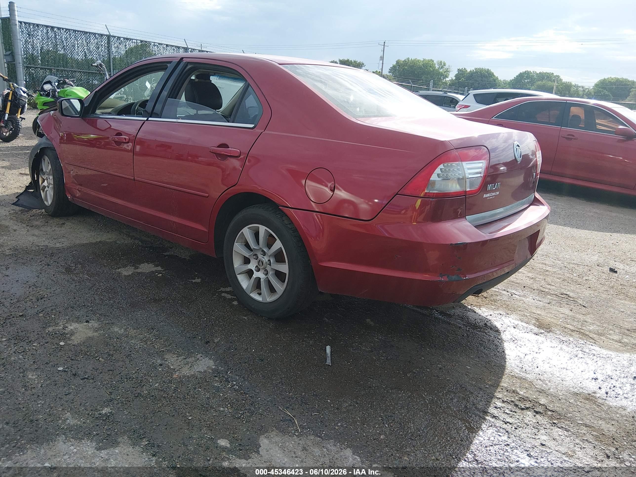 2006 Mercury Milan V6 Red vin: 3MEFM07166R622512