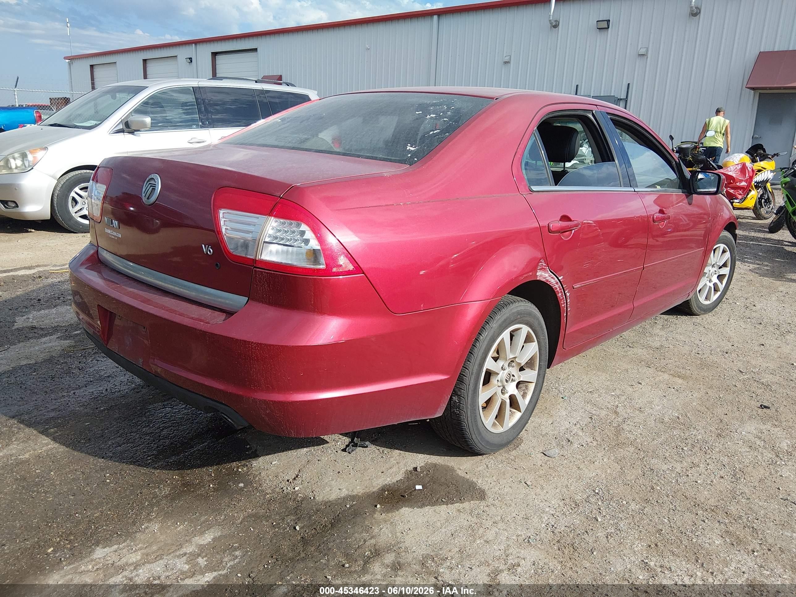 2006 Mercury Milan V6 Red vin: 3MEFM07166R622512