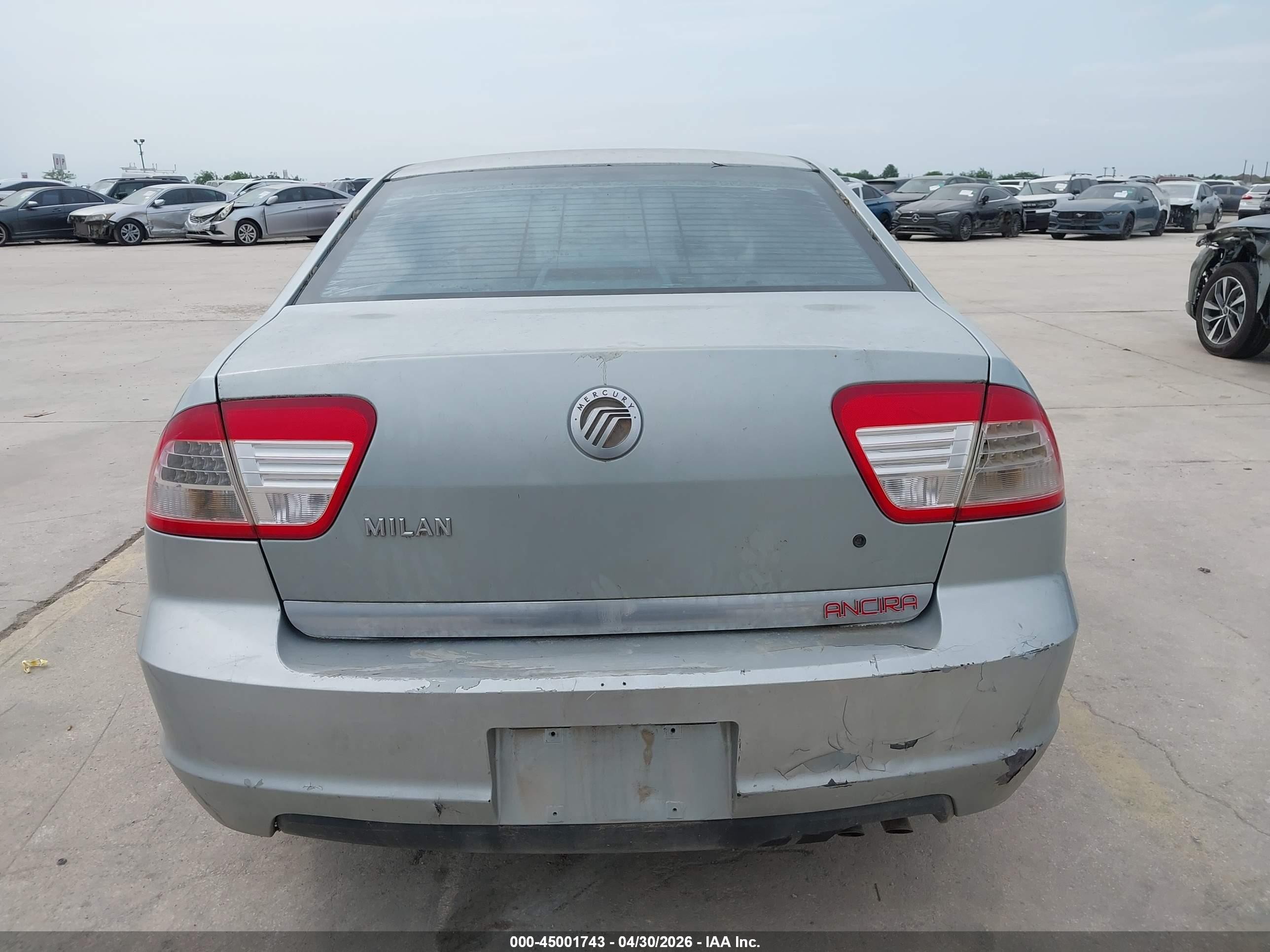 2006 Mercury Milan I4 Light Blue vin: 3MEFM07Z56R633216