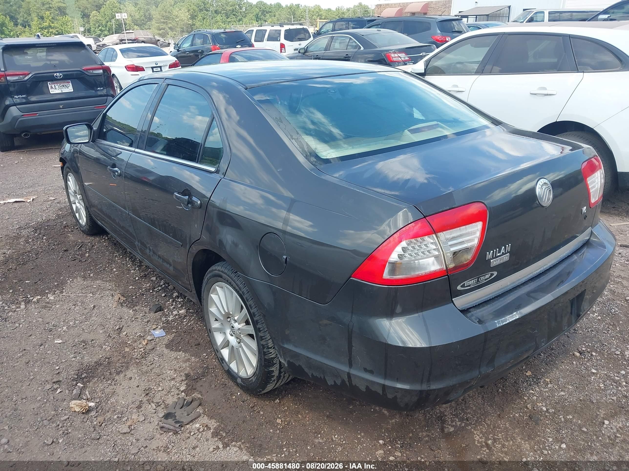 2006 Mercury Milan V6 Premier Black vin: 3MEFM08156R666077
