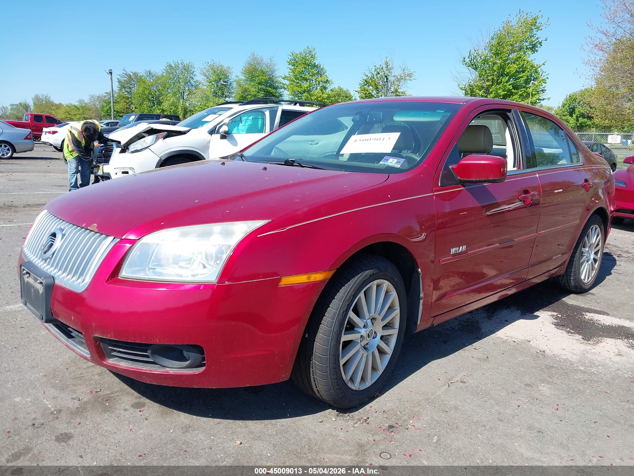 2007 Mercury Milan V6 Premier Red vin: 3MEHM02147R621666