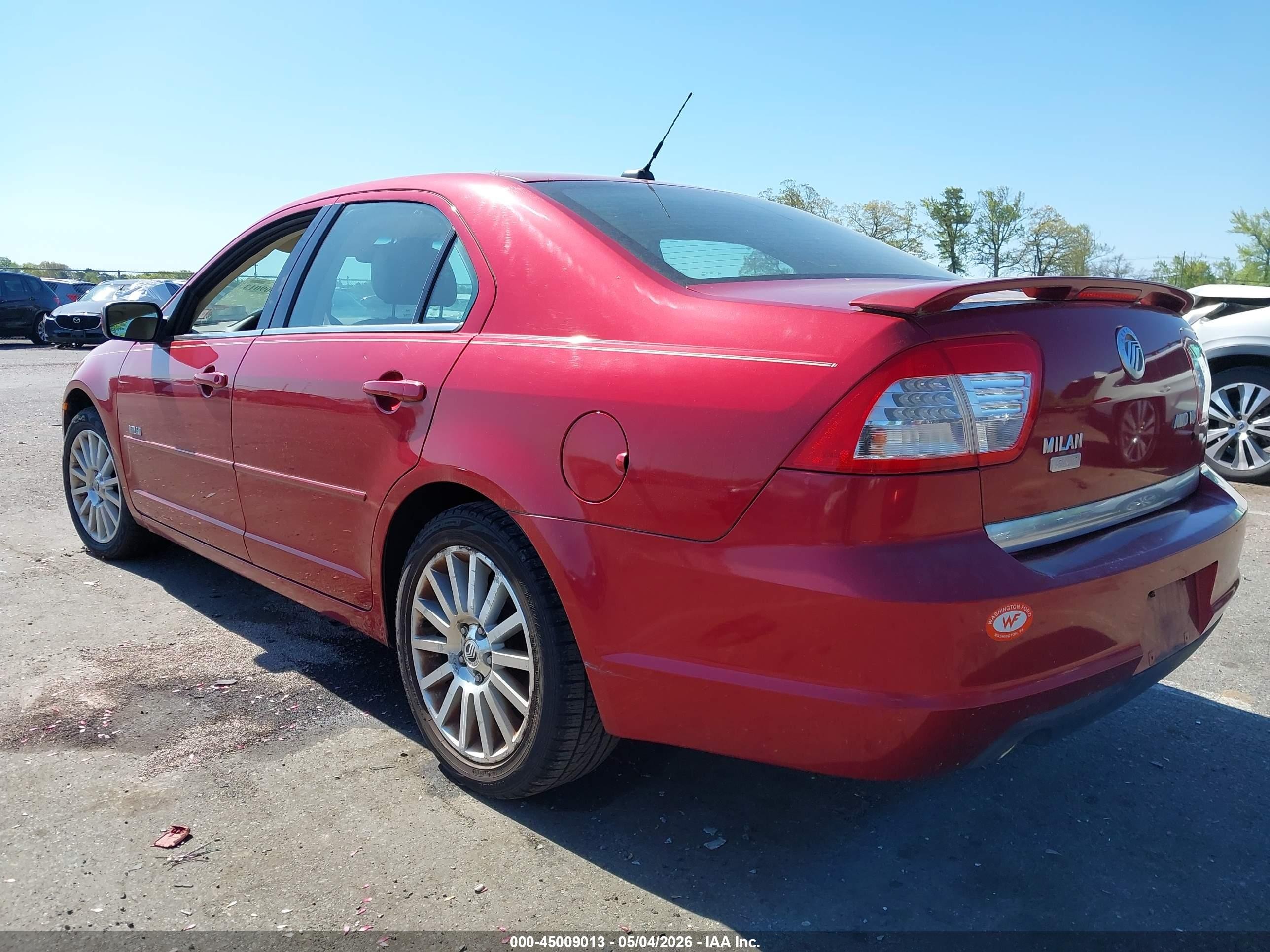 2007 Mercury Milan V6 Premier Red vin: 3MEHM02147R621666