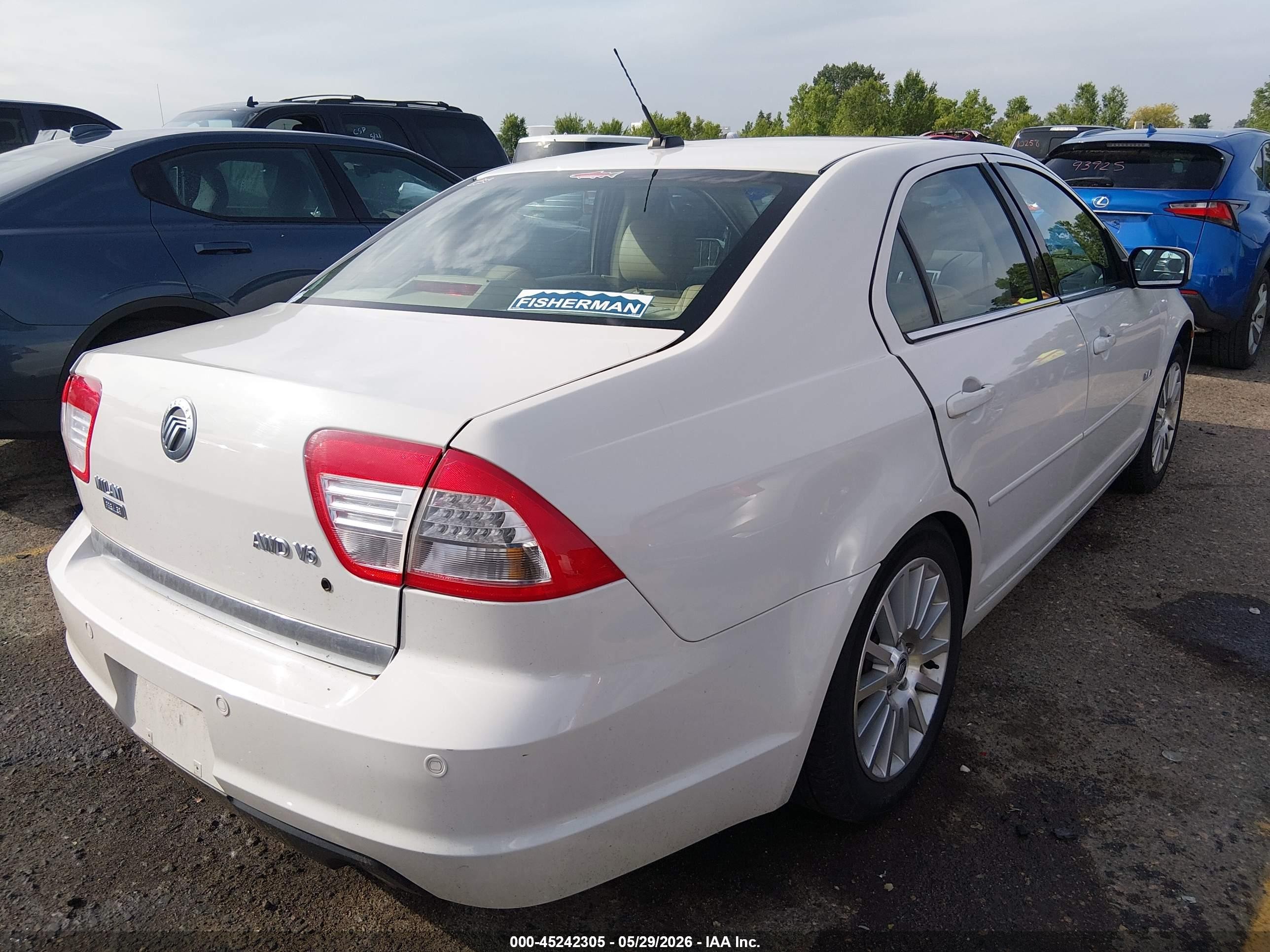 2008 Mercury Milan V6 Premier White vin: 3MEHM02168R633805